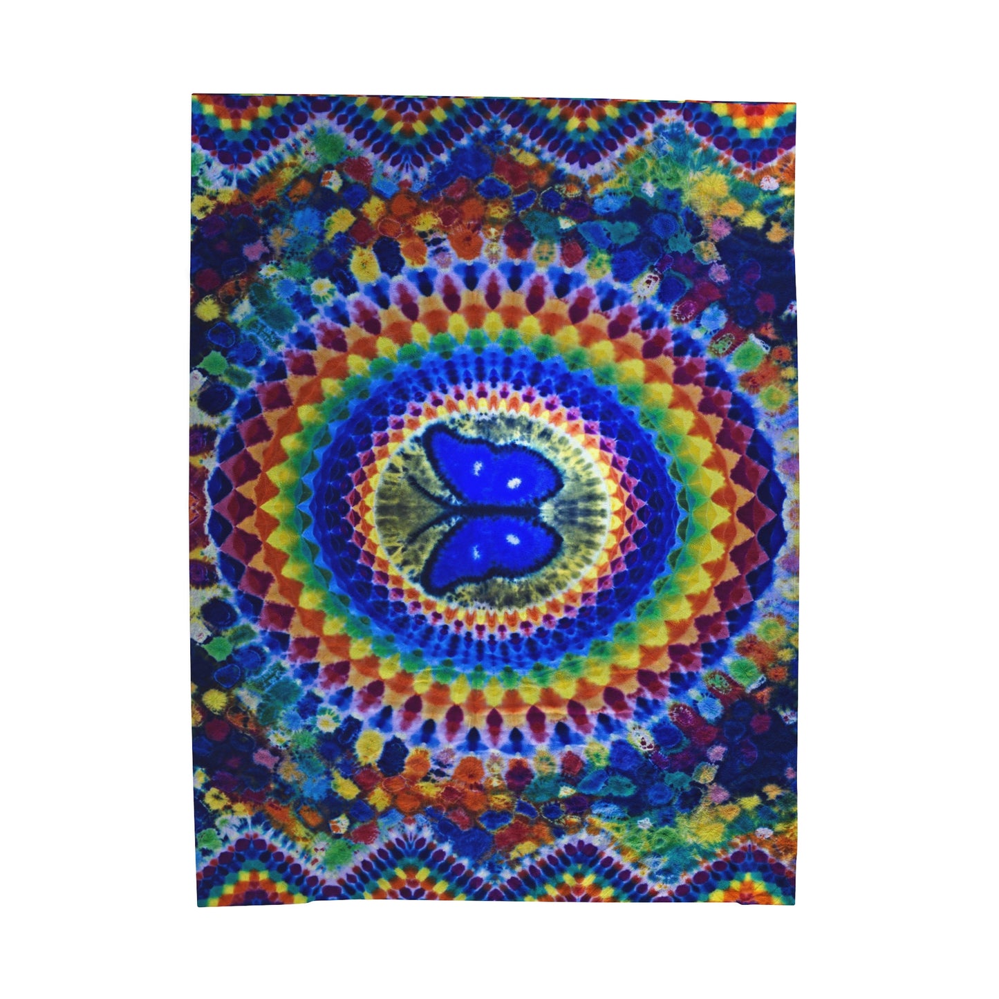 60"X80" Velveteen Plush Blanket Print of Butterfly Mandala Tapestry Read Description!