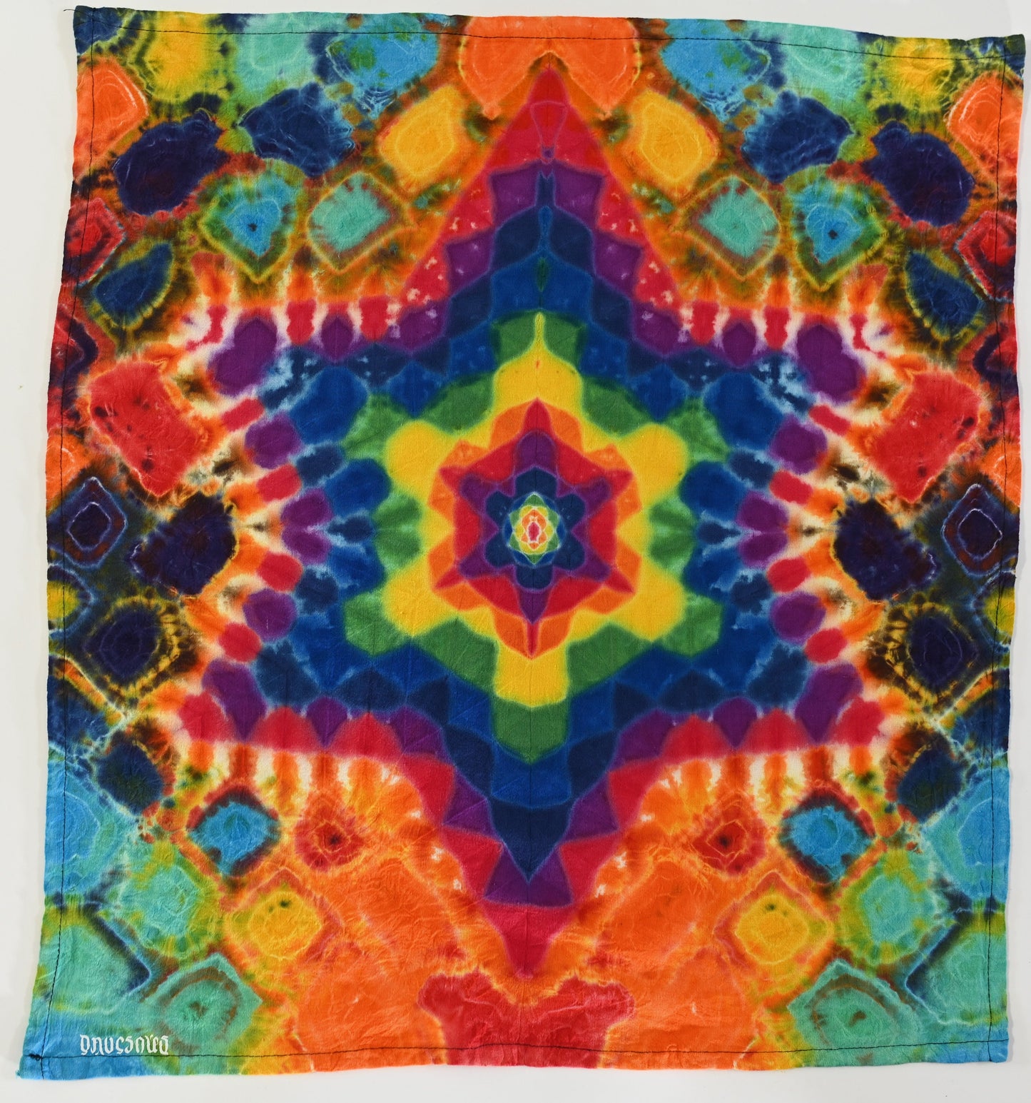 Small 24X24"(Prior to any shrinkage) Hexagram/Star of David/6-Pt Star/Merkabah, Kenney Style Fill on a 3rd Eye Tapestries Cotton Tapestry