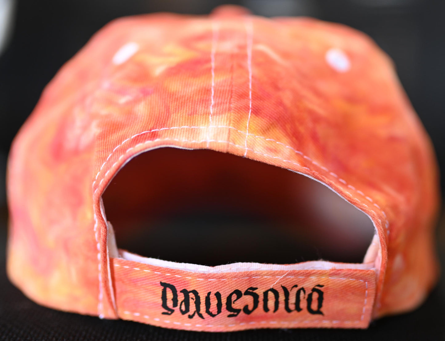 Adult Fire Colors Swirl Dyed/"Shaving Cream Dye" on a Valucap Brushed Twill Cap