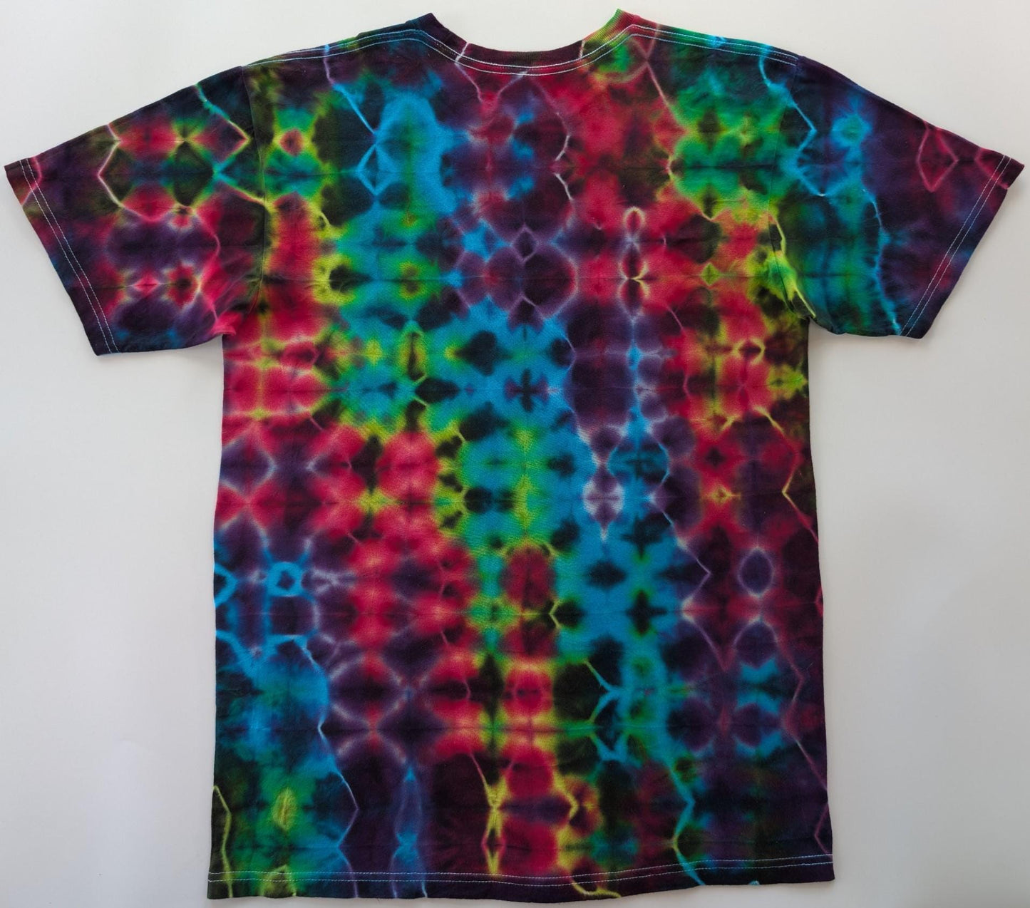 Medium Glitch Tie Dye on a Tultex 290 Ringspun Cotton T-Shirt