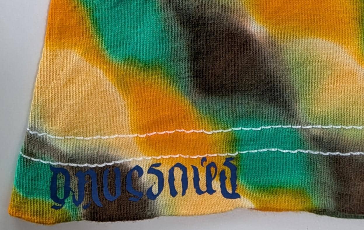 3X Zig Zag Honeycomb Tie Dye on a Tultex 290 Ringspun Cotton T-Shirt