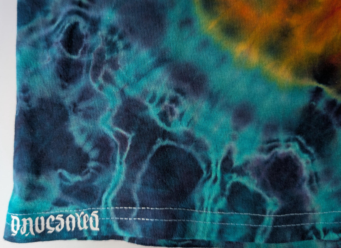 4X Cosmic Egg-Perplexing Paradox Palette/Cosmic Egg/Geode Hybrid-Mystical Aurora Palette Tie Dye on a Port & Co Essential Long Sleeve Shirt