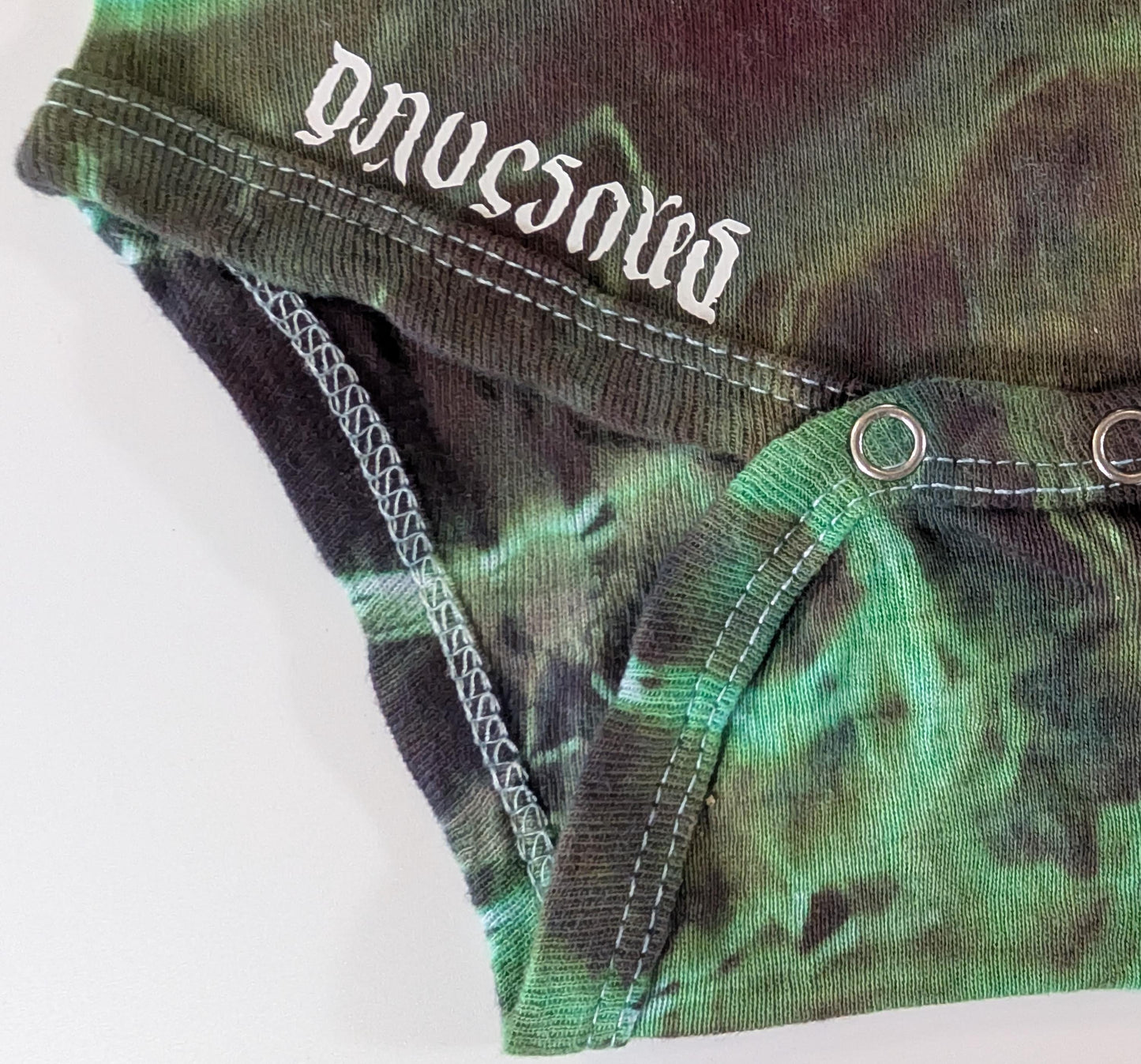12 Months Geode Ice Dye Tie Dye on a Gerber Cotton Onesie