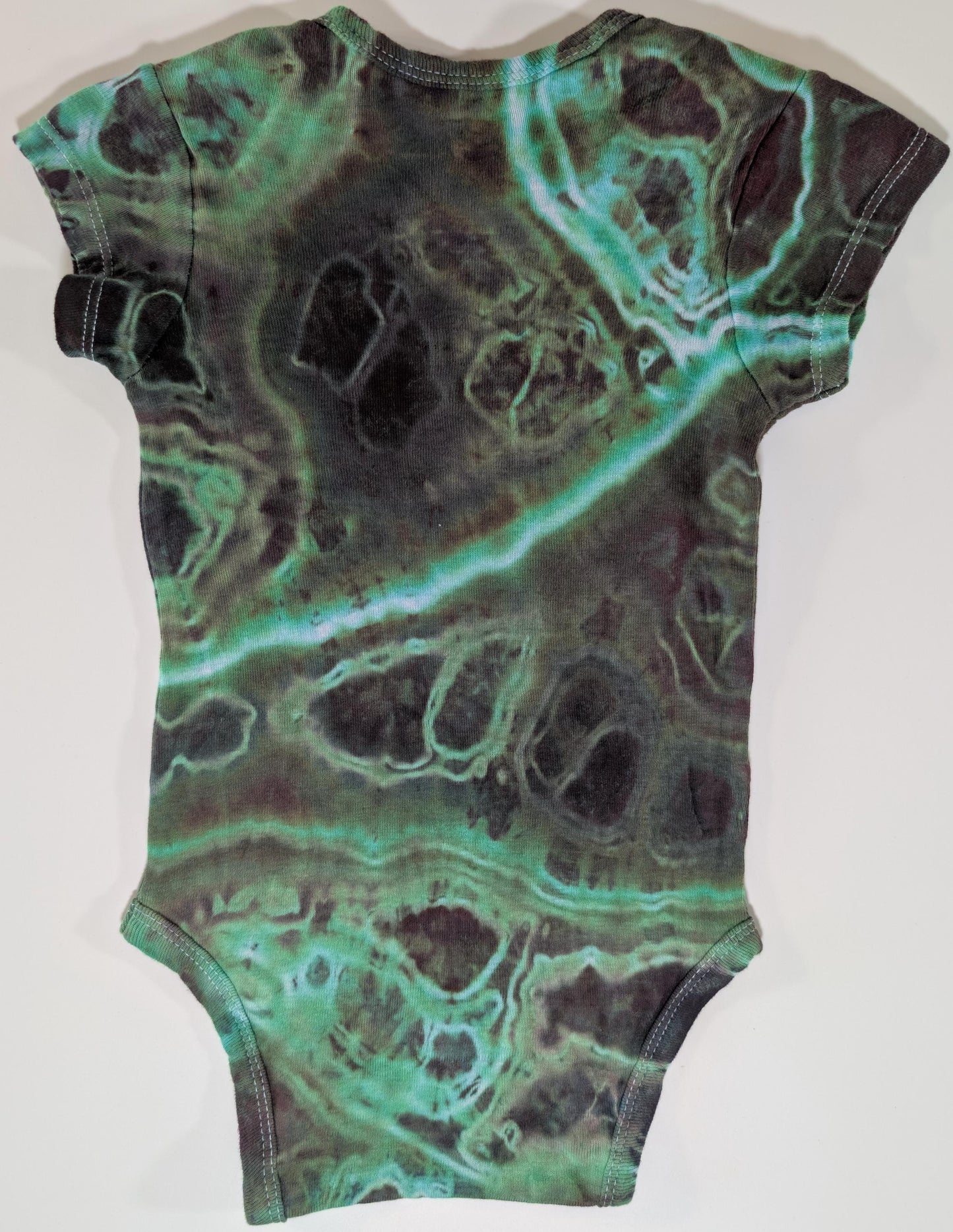 12 Months Geode Ice Dye Tie Dye on a Gerber Cotton Onesie