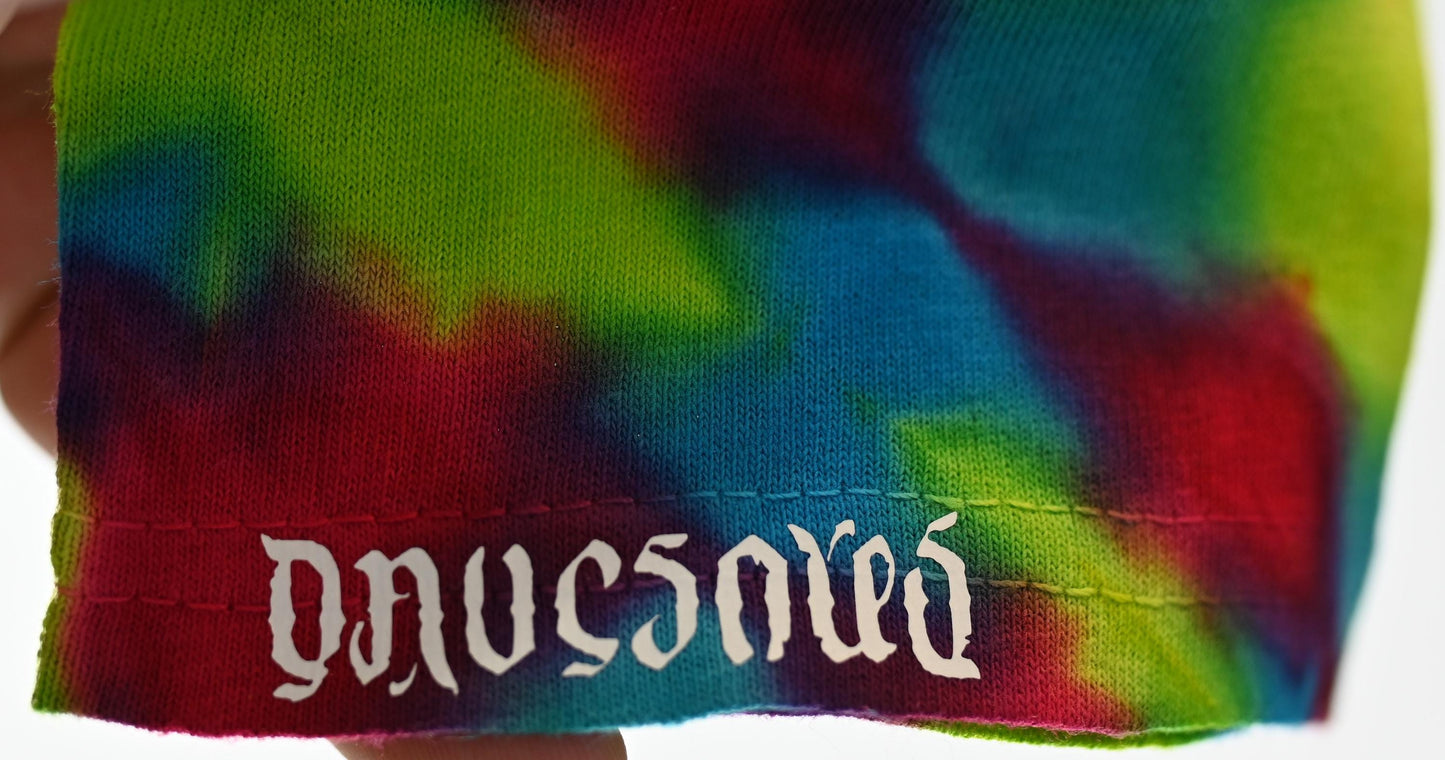 XL Heatwave Variant Tie Dye in my Tropical Punch Palette on a Gildan Ultra Cotton PFD (Prepared for Dye) T-Shirt