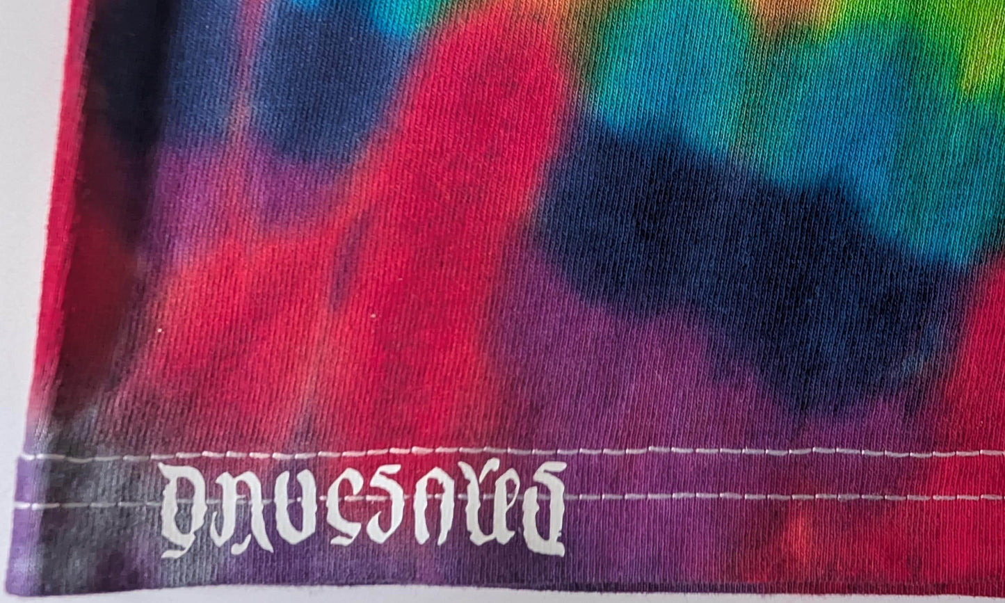 3X Scratch and Dent Special# Wild Spiral "Crystal Wash" Low Water Immersion Tie Dye on a Fruit of the Loom HD Cotton Hooded* Lng Slv Shirt