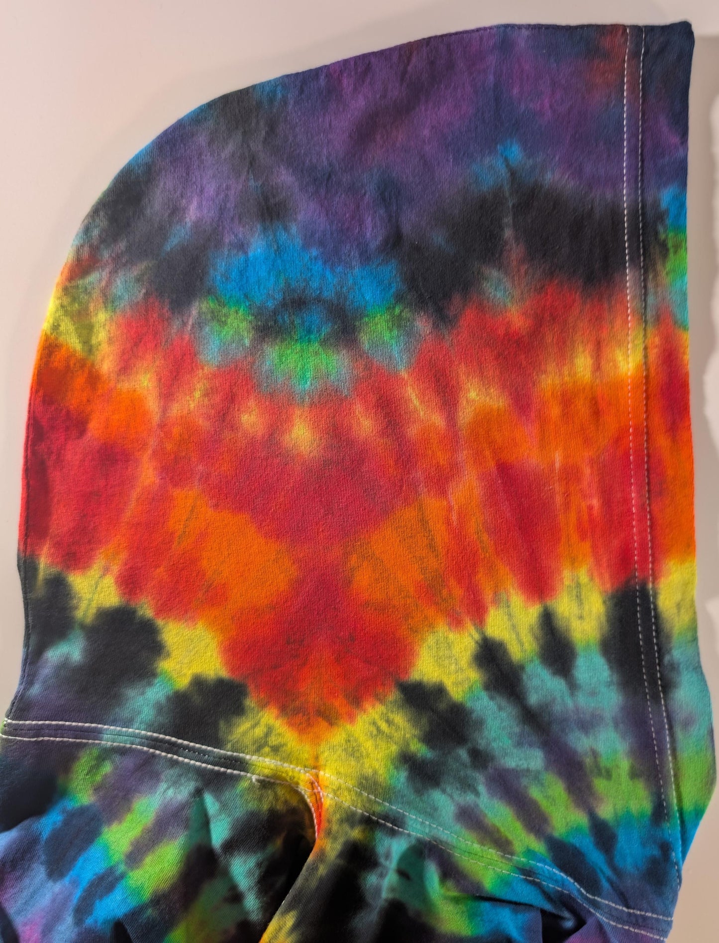 3X Scratch and Dent Special# Wild Spiral "Crystal Wash" Low Water Immersion Tie Dye on a Fruit of the Loom HD Cotton Hooded* Lng Slv Shirt