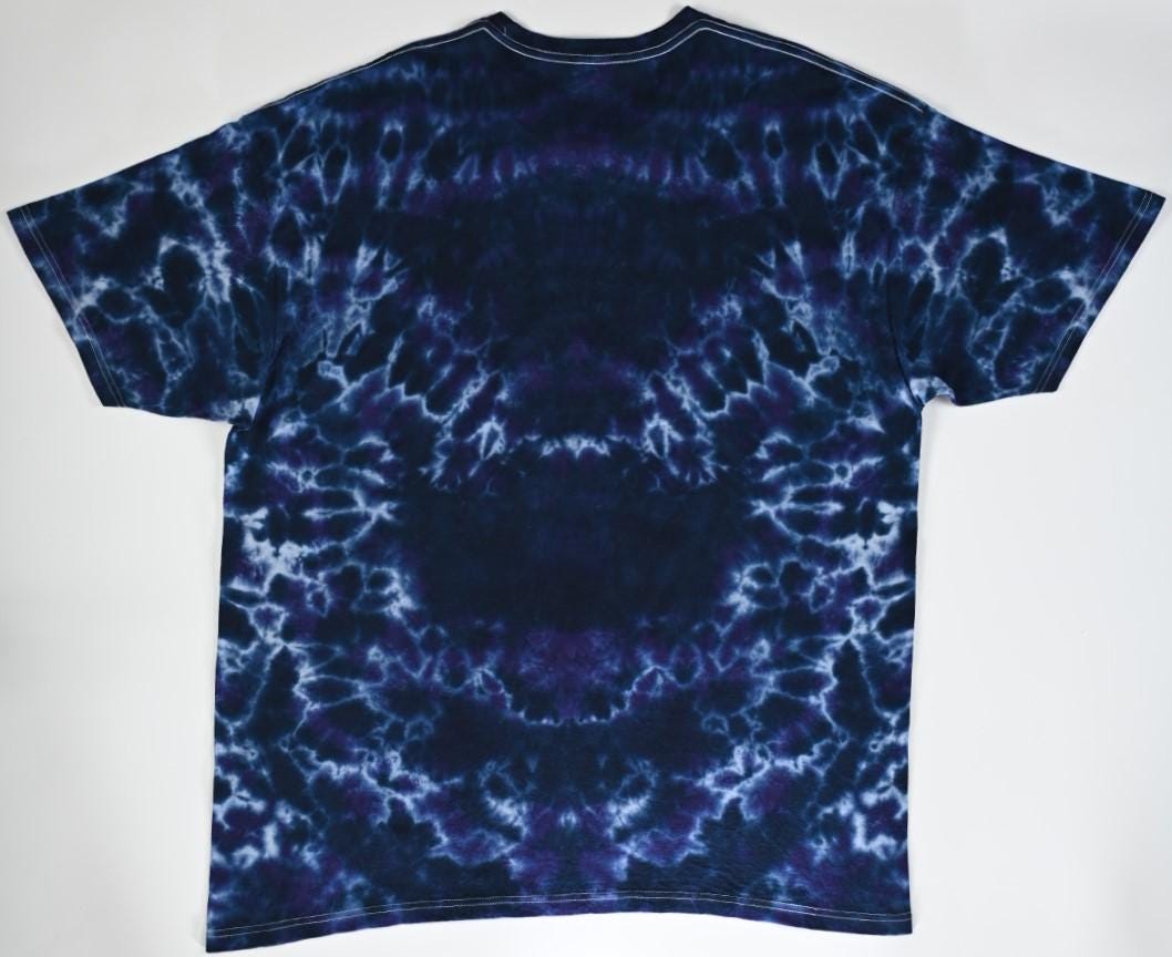 2X 20 Point Mandala w/ Cosmic Egg Center/Scrunch "Metallic Messenger" Tie Dye on a Tultex 290 Ringspun Cotton T-Shirt