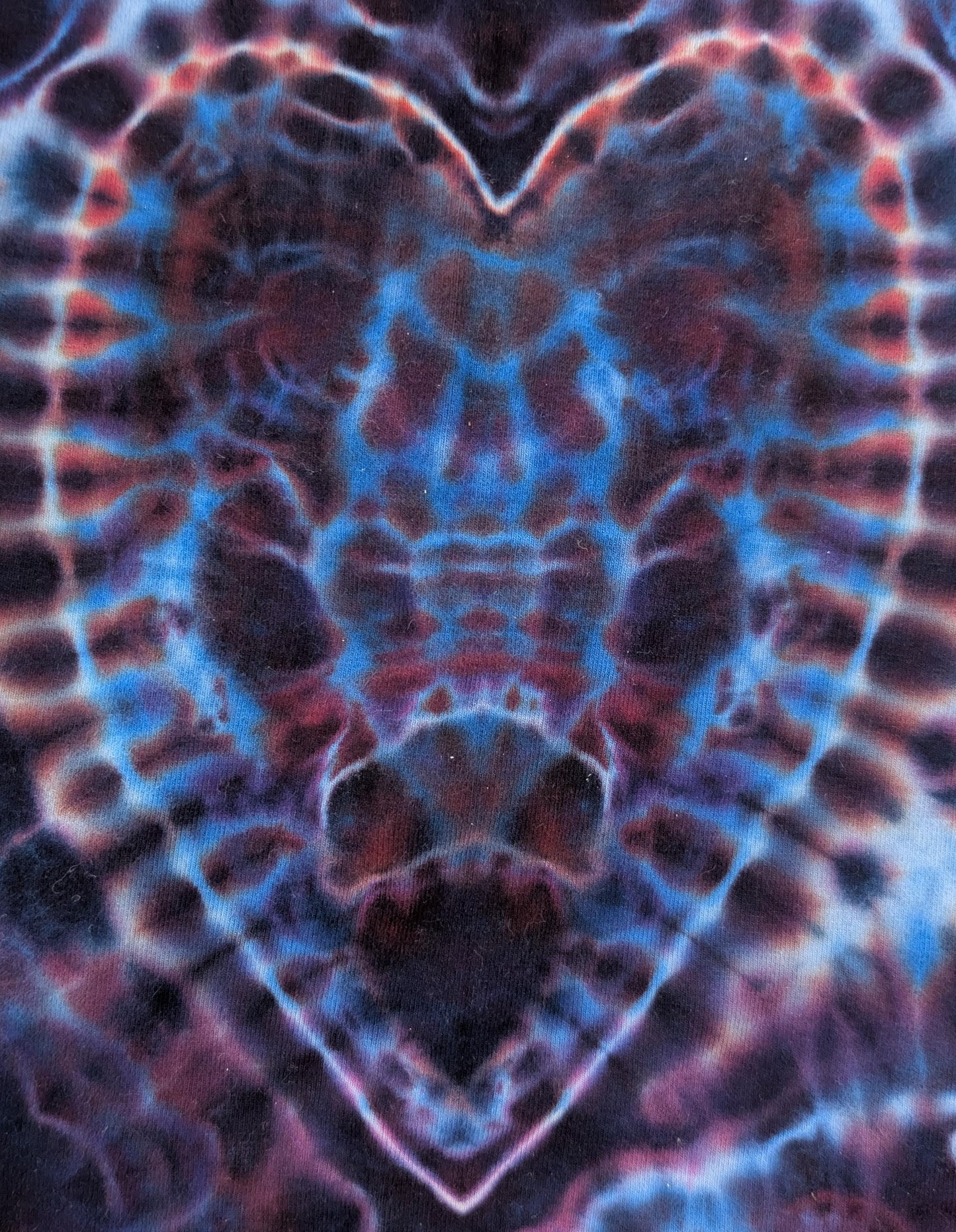 Medium Cosmic Eggs + Heart/Geodes Hybrid Tie Dye on Wide Waist Band Dancing Robin Form Fitting, Med Thickness 92 Cotton 8% Spandex Leggings*