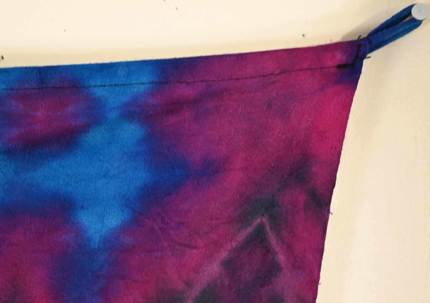 84"X84" (msrmnts b4 shrinkage) Glitch Tie Dye on a 3rd Eye Tapestry iDye Flourescent Yellow used w/ the Procion Dyes for Blacklight read on