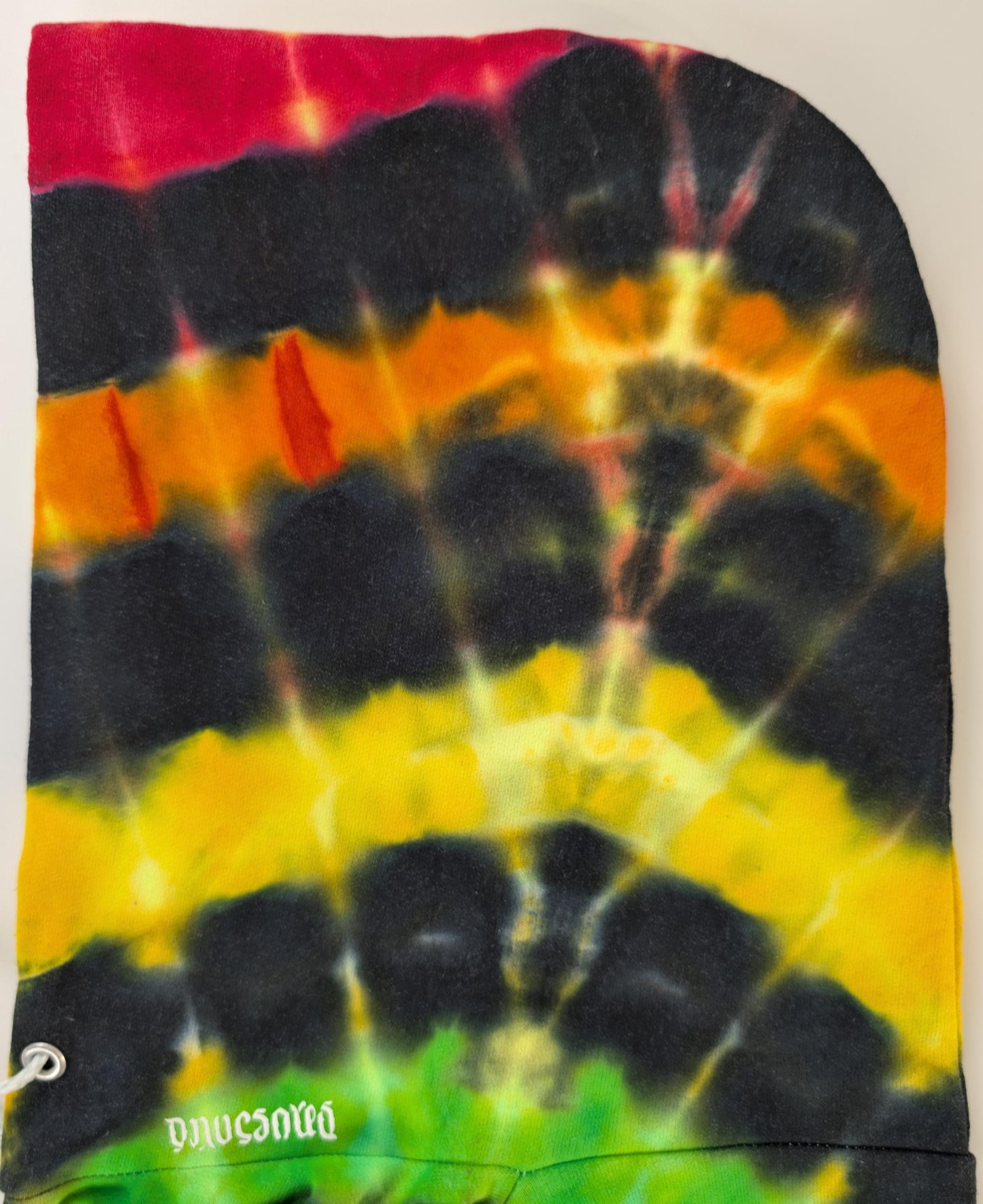 XL V UV-DNA Uv Reactive Tie Dye on a Hanes Ultimate Cotton Pullover Hoodie w/ Front Pocket