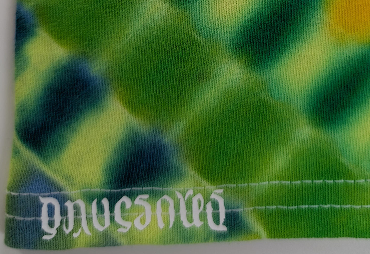 Youth XL V Uv Checkerboard DNA Uv Reactive Tie Dye on a Gildan Ultra Cotton T-Shirt