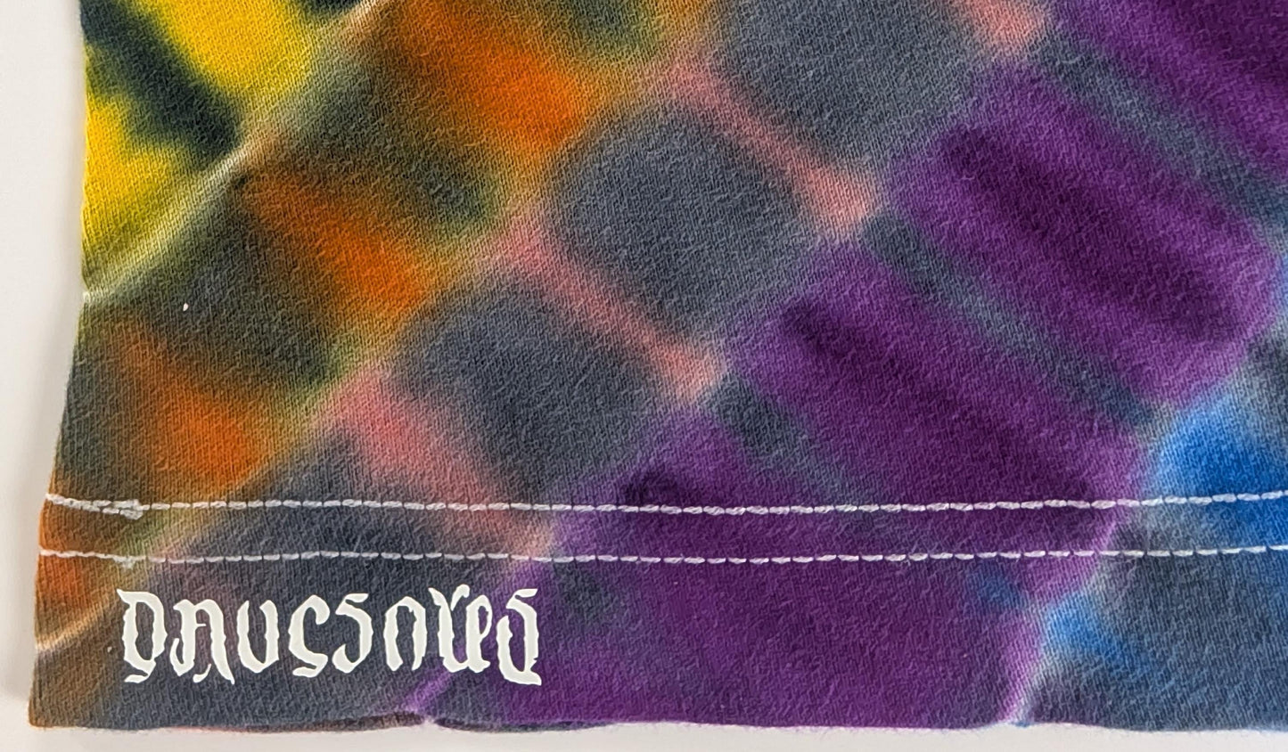 Large Zigz 'N Zagz Neo-DNA Tie Dye on a Tultex 105 Ringspun Cotton Tank Top
