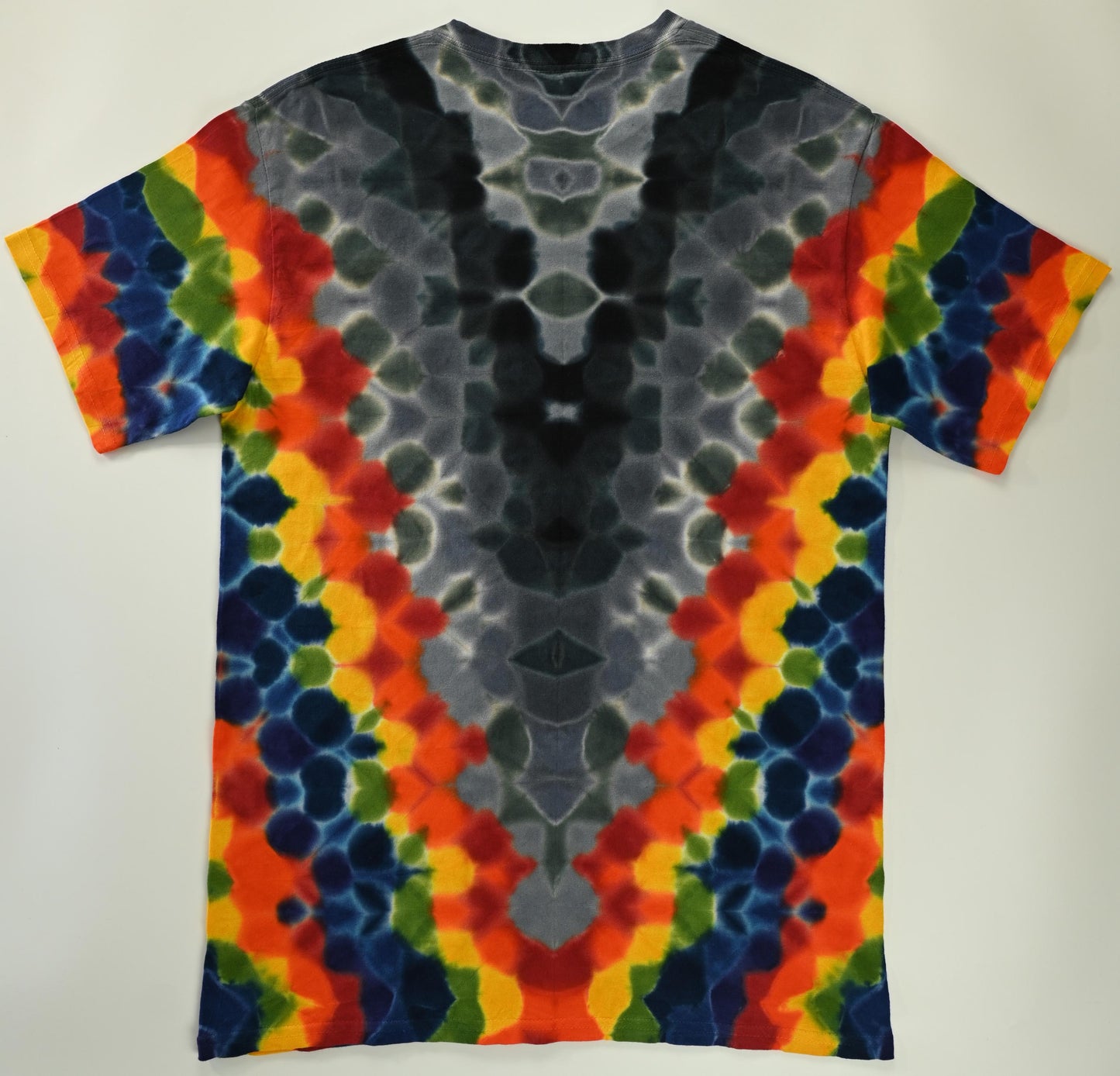 Medium Heady Heatwave.V6a* Tie Dye on a Gildan Ultra Cotton PFD (Prepared for Dye) T-Shirt