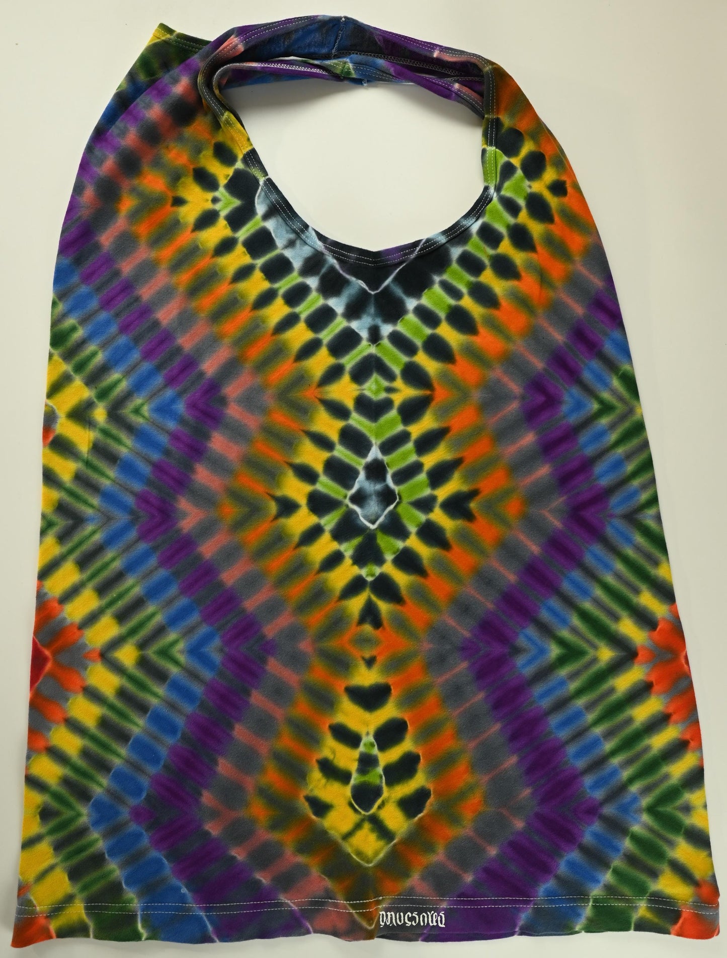 Large Zigz 'N Zagz Neo-DNA Tie Dye on a Tultex 105 Ringspun Cotton Tank Top