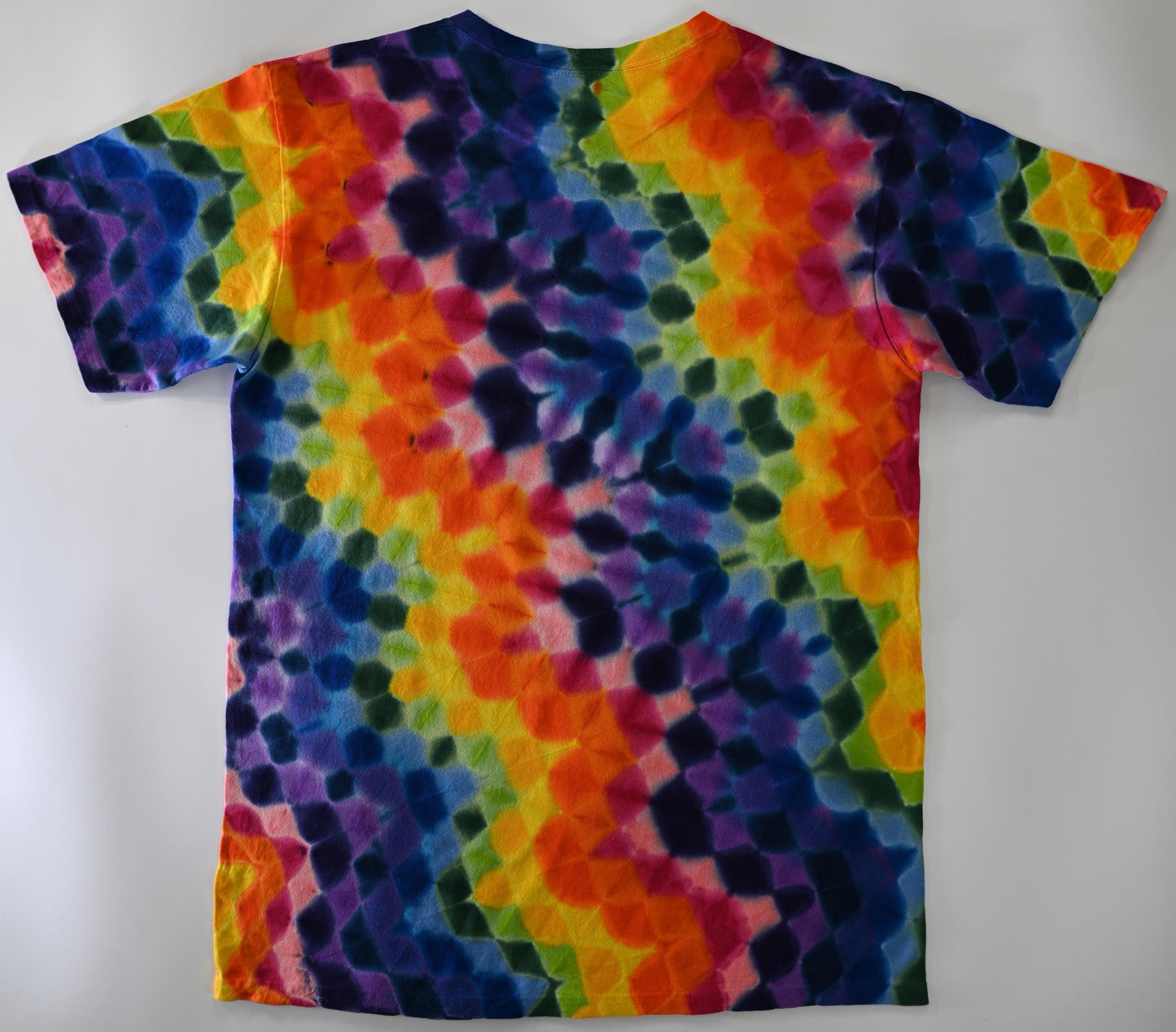 Medium Zig Zag Honeycomb Tie Dye on a Gildan Ultra Cotton PFD (Prepared for Dye) T-Shirt
