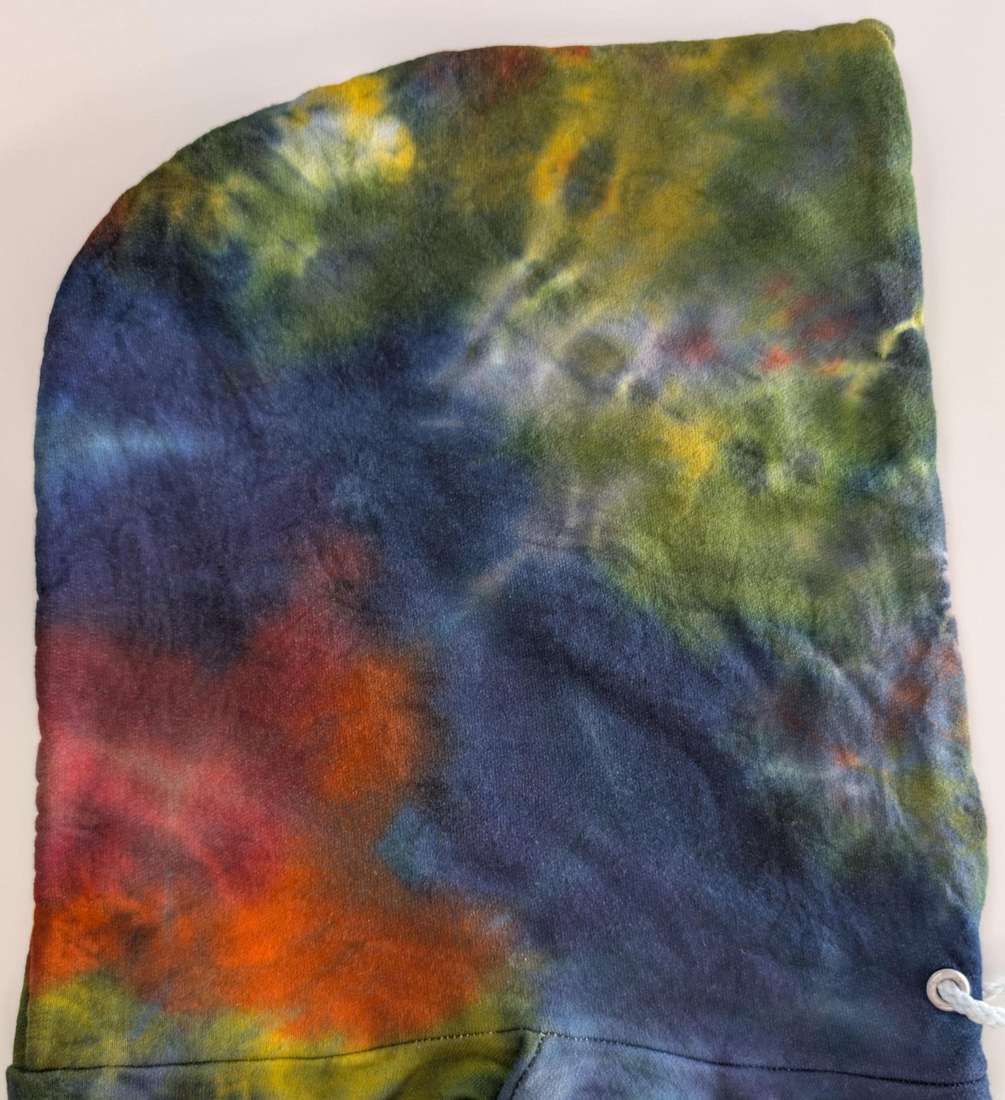 2X Double Dyed Tie Dye On a Hanes Ultimate Cotton Pullover Hoodie.