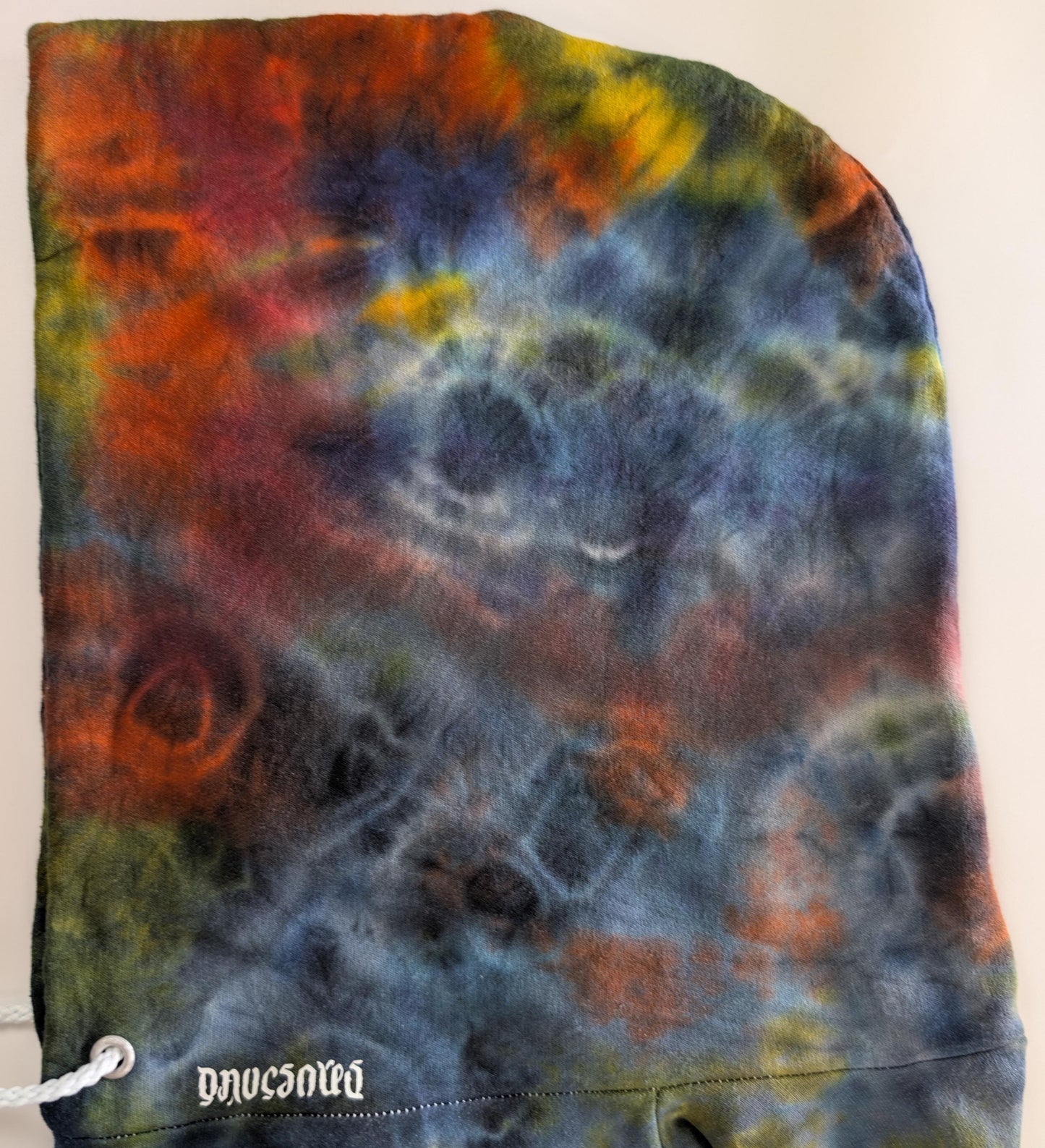 2X Double Dyed Tie Dye On a Hanes Ultimate Cotton Pullover Hoodie.