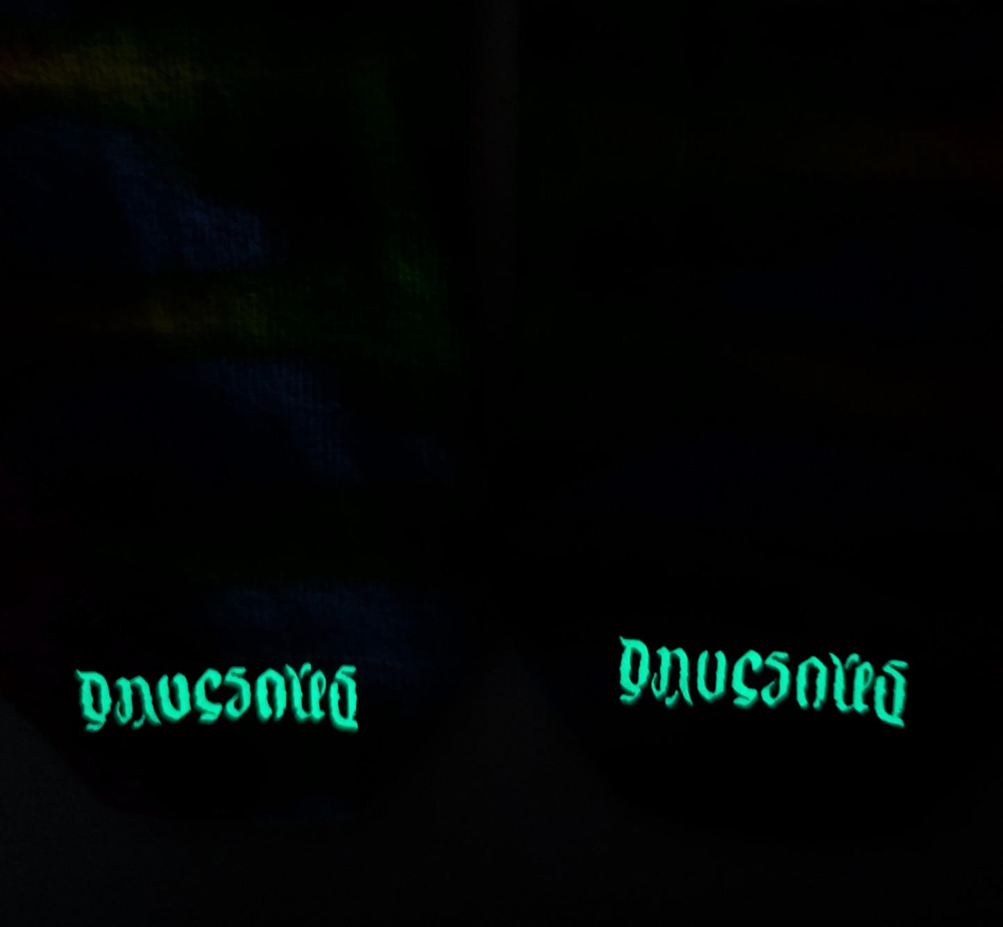 Colorful Tie Dye on a Pair of Dharma Trading Company Cotton Blend (89% Cotton/9 Nylon/2 Spandex) Thigh High Socks