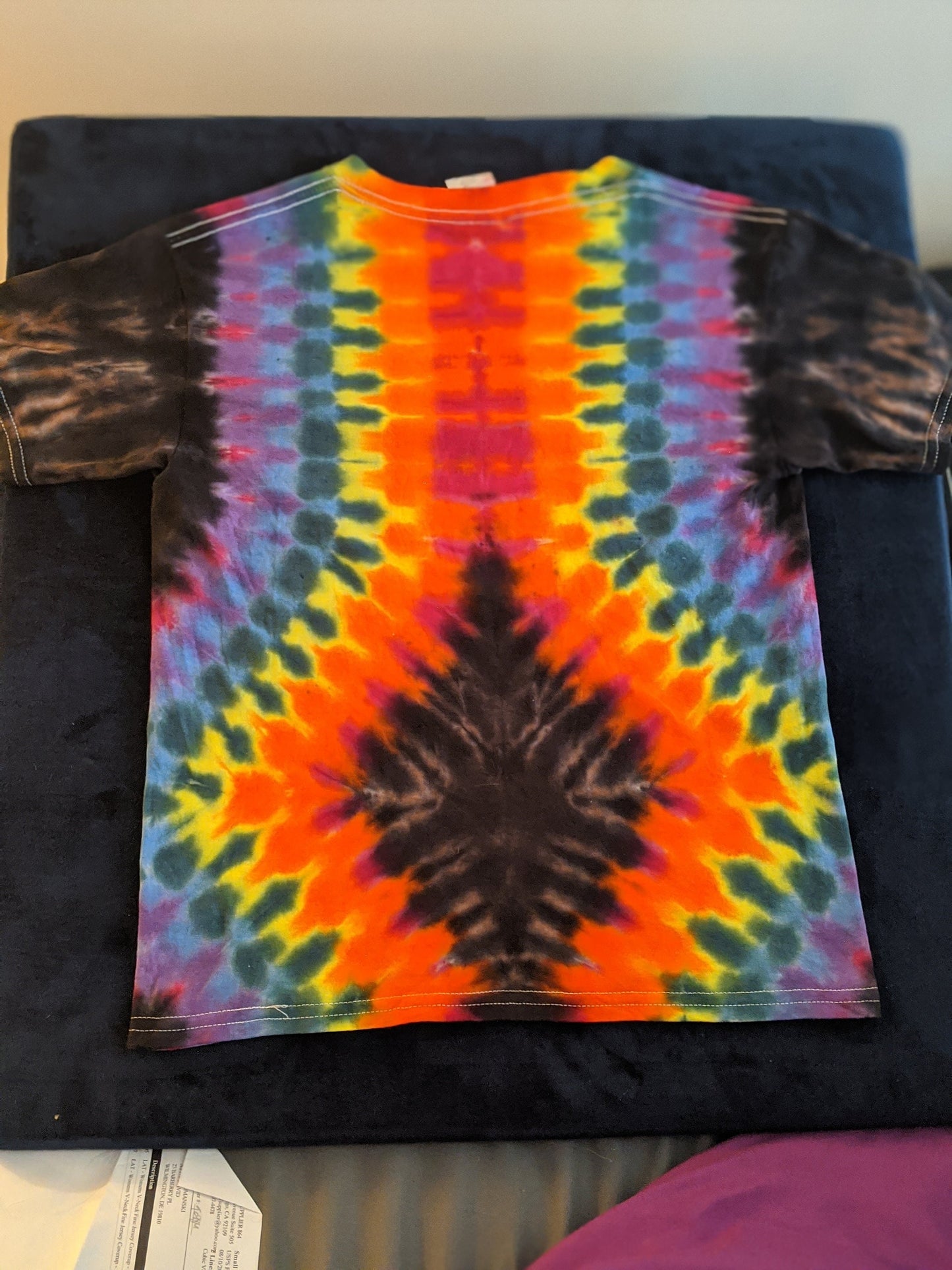 Youth Small Zigzag DNA tie dye t-shirt