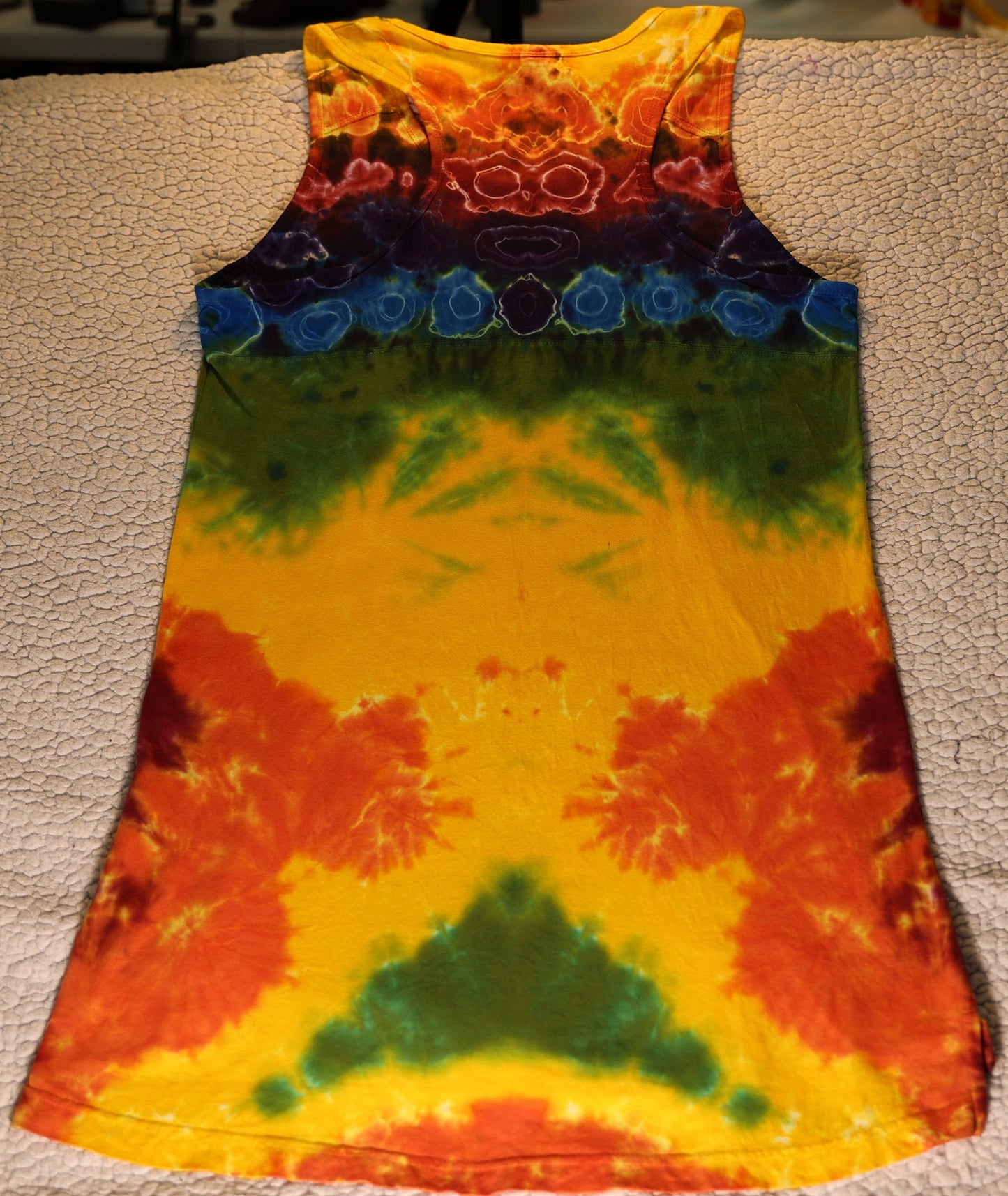 Ladies Large Kenney Style Upper Tie Dye on a LAT Cotton Tank Top Cover Up Dress