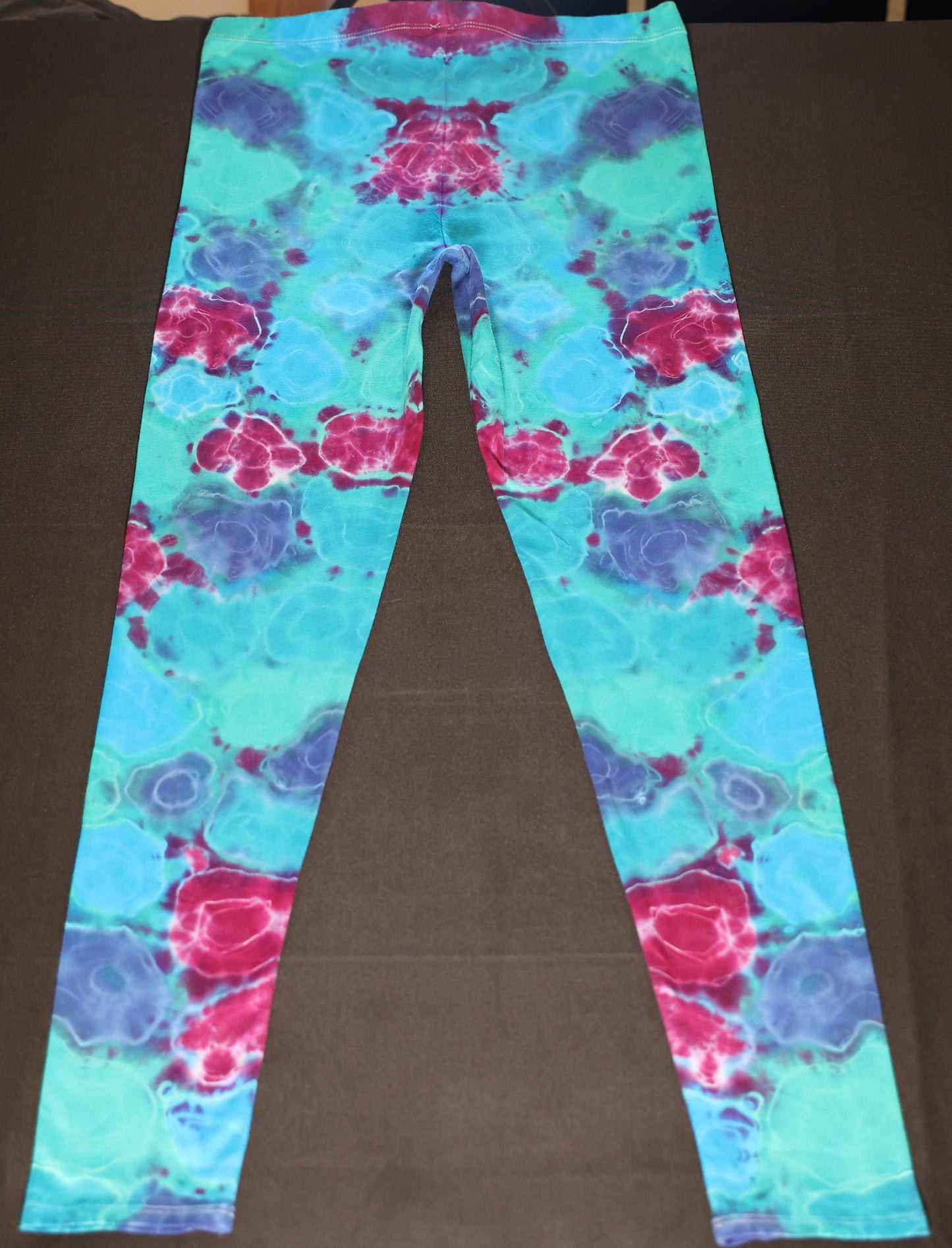 Large Kenney Style Tie Dye on Royal Apparel Cotton/Spandex Leggings