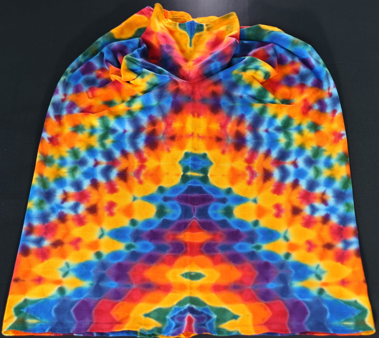 Large Heatwave.v-1a Tie Dye on a Gildan Ultra Cotton PFD (Prepared for Dyeing) T-Shirt