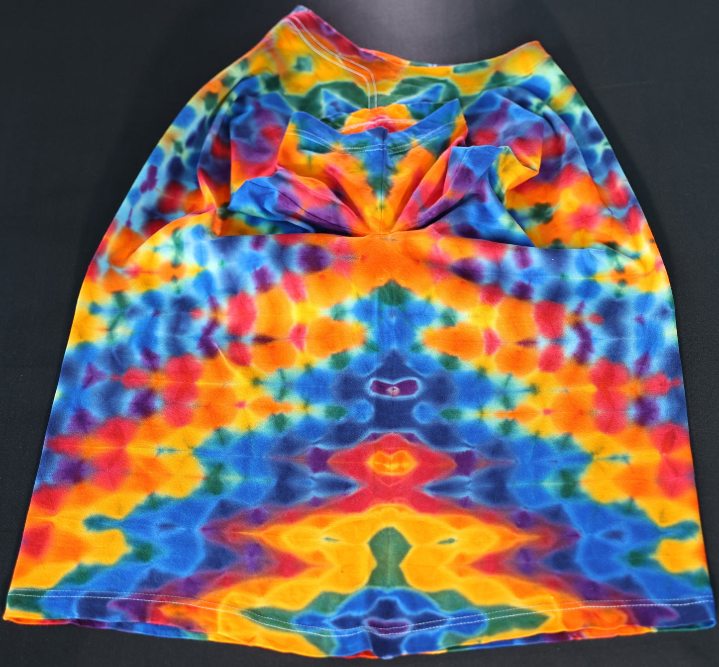 Large Heatwave.v-1b Tie Dye on a Hanes Beefy Ringspun Cotton T-Shirt
