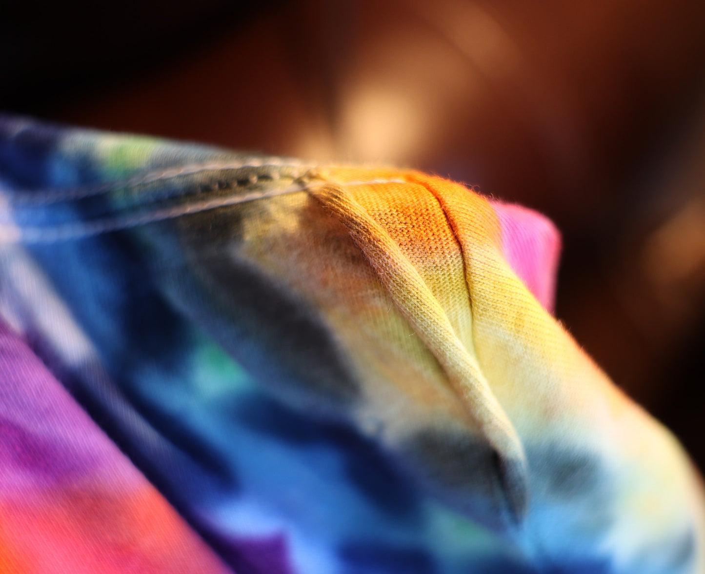 3X Side Hexagon>18 Pt Mandala/Side Honeycomb Tie Dye on a Gildan Hammer Ringspun Cotton T-Shirt *minor factory defect read description