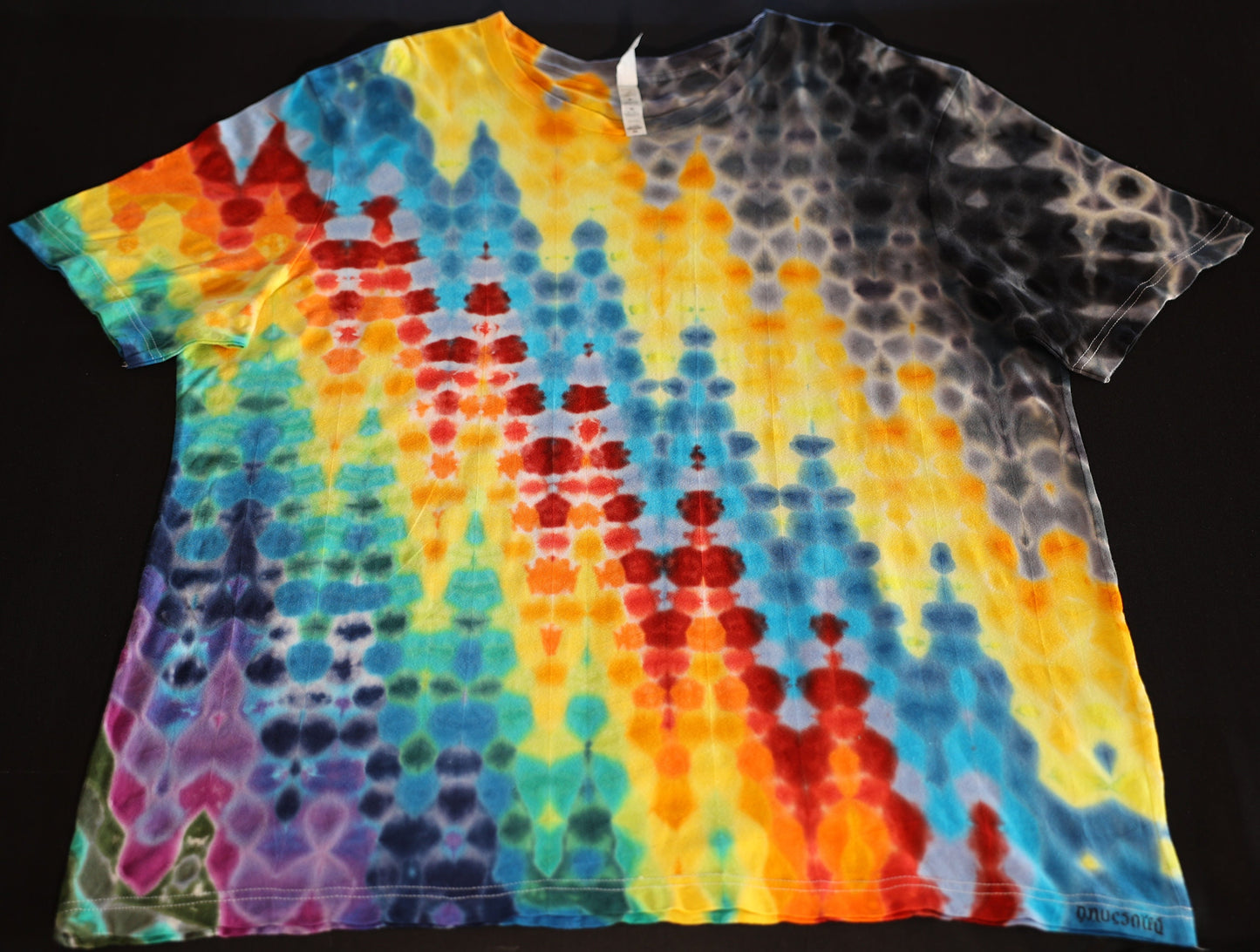 2X Heatwave.V-5b Tie Dye on a Bella+Canvas Lightweight Cotton T-Shirt