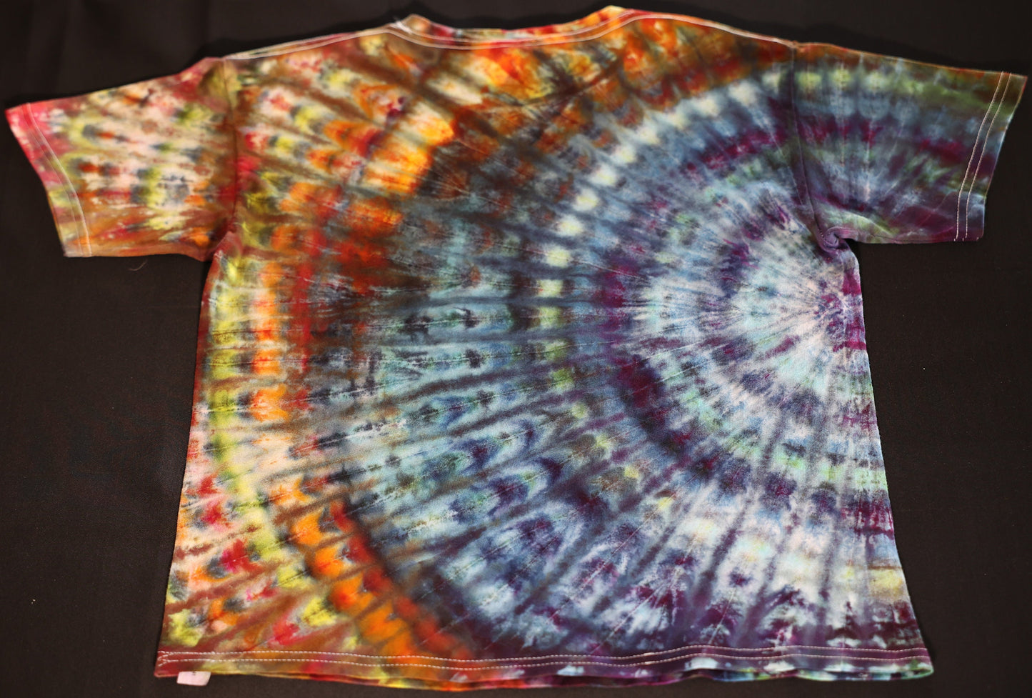 Youth Large Wig Wag Ice Dye Tie Dye on a Gildan Ultra Cotton T-Shirt