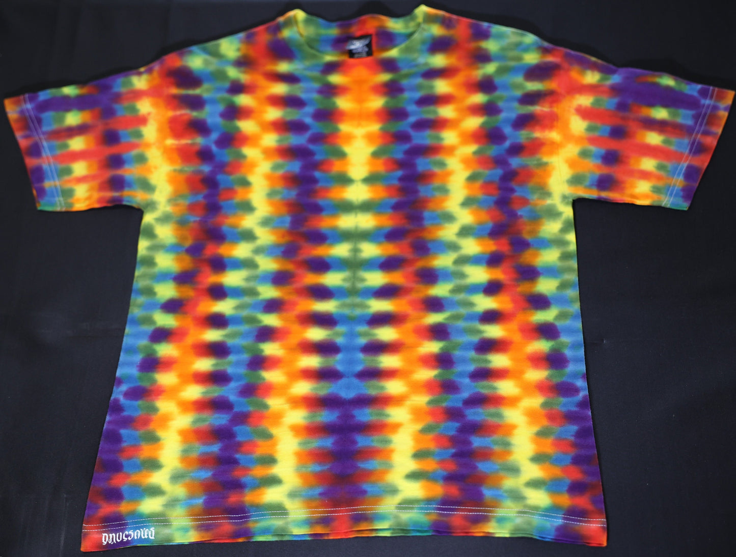 Medium Trippy Weaver Tie Dye on a Hanes Beefy Ringspun Cotton T-Shirt