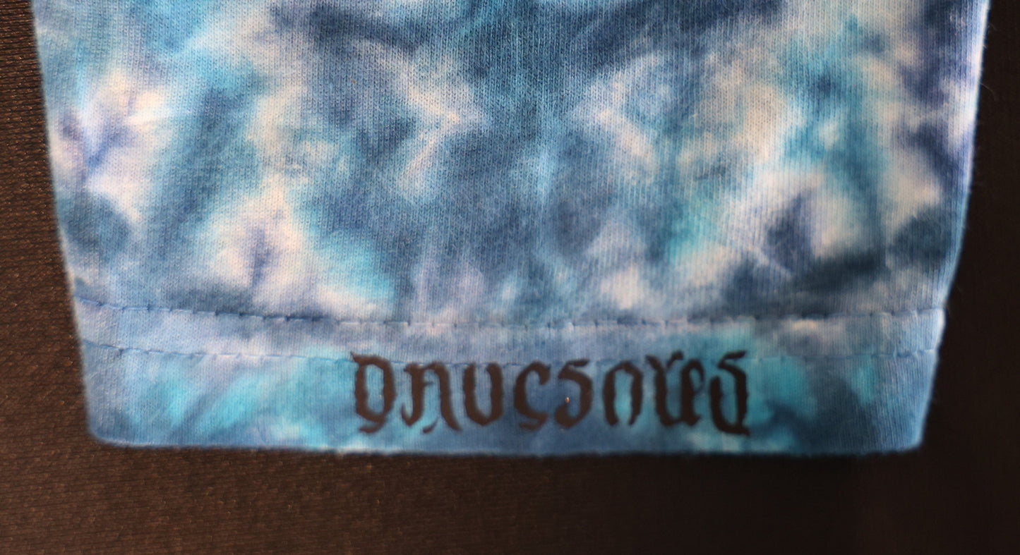 Children's Size 3 Scrunch in Blues Tie Dye on a Rabbit Skins Cotton T-Shirt