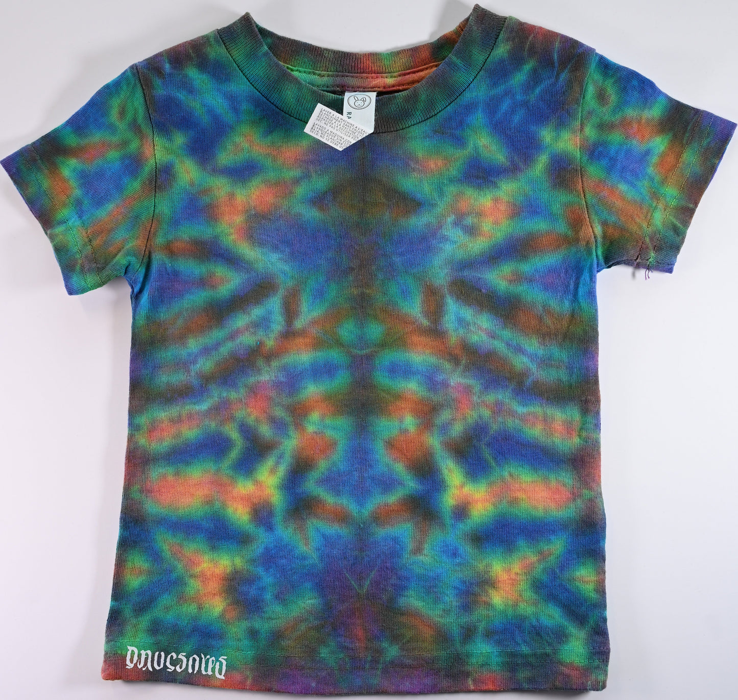 12 Months Scrunch Tie Dye on a Rabbit Skins Cotton T-Shirt