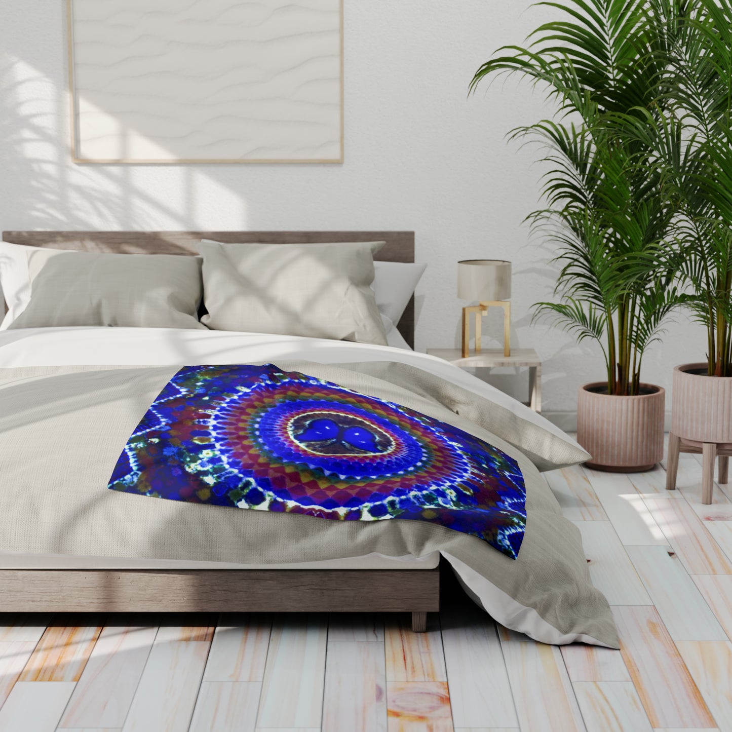 SMALL 30"X40" Arctic Fleece Blanket Print of "Electric Butterfly" Read Description