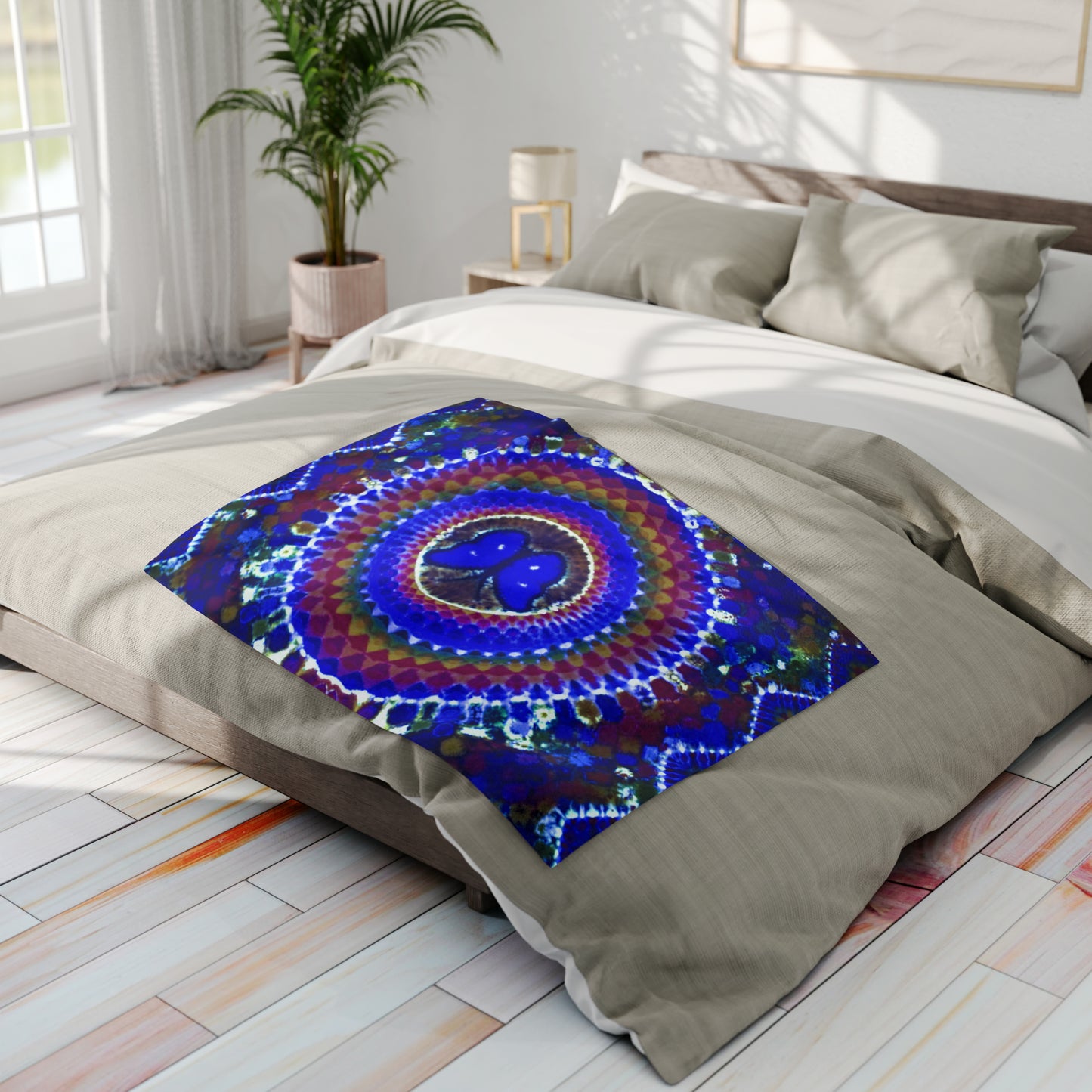 SMALL 30"X40" Arctic Fleece Blanket Print of "Electric Butterfly" Read Description