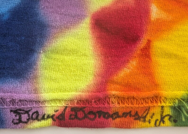 XL UV Reactive Side Octagon>{16/4} Hexadecagram/Pac-Man Honeycomb/Black Filler Tie Dye on a Gildan Ultra Cotton PFD T-Shirt* see description