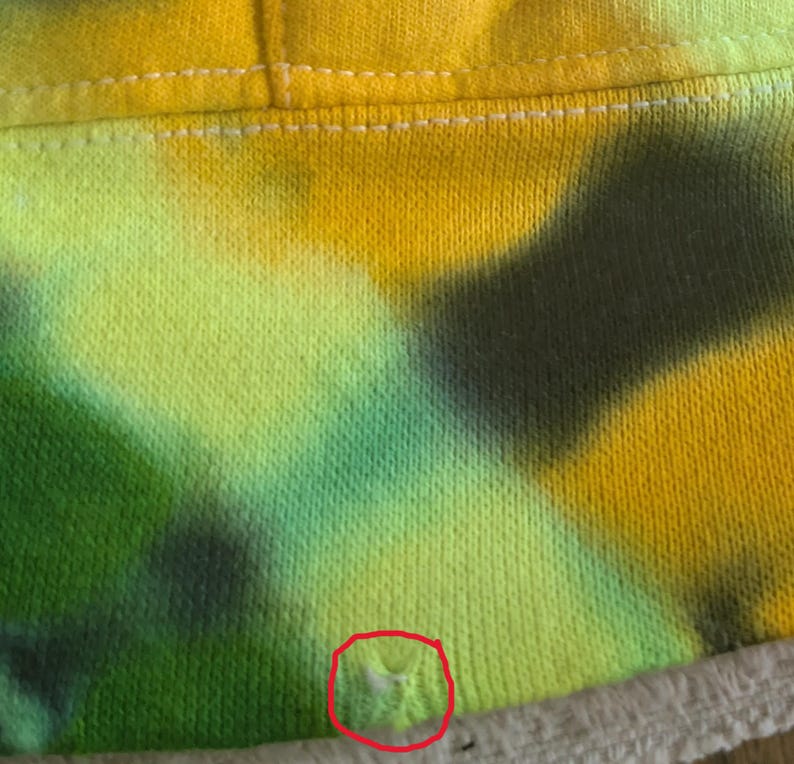 minor repaired boo-boo# 2X V UV-DNA Uv Reactive Tie Dye on a Hanes Ultimate Cotton Pullover Hoodie w/ Front Pocket - Read Description