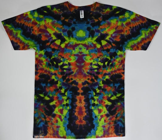 Medium Rorschach Scrunch Tie Dye in my Psychedelic Vision Color Palette on a Tultex 290 Ringspun Cotton T-Shirt