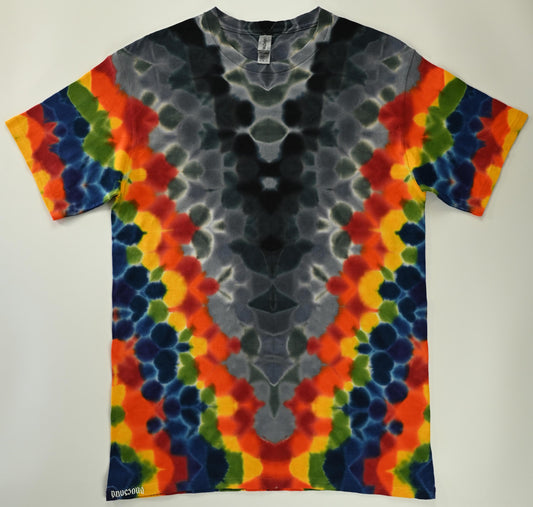 Medium Heady Heatwave.V6a* Tie Dye on a Gildan Ultra Cotton PFD (Prepared for Dye) T-Shirt