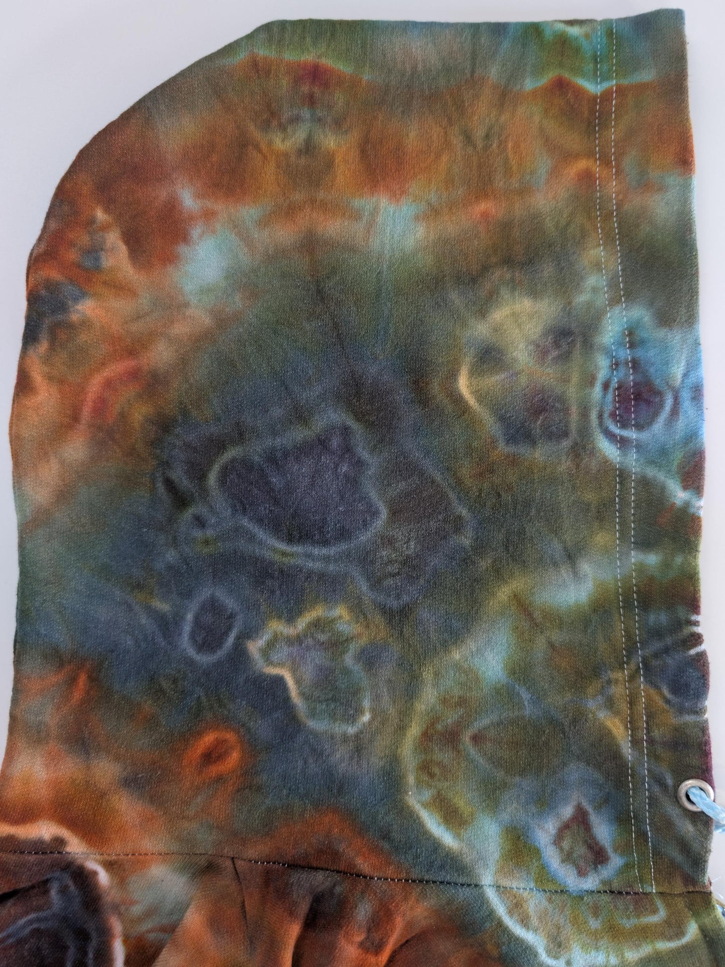 XL Geode Ice Dye Tie Dye on a Hanes Ultimate Cotton Zipper Hoodie w/ Front Pocket
