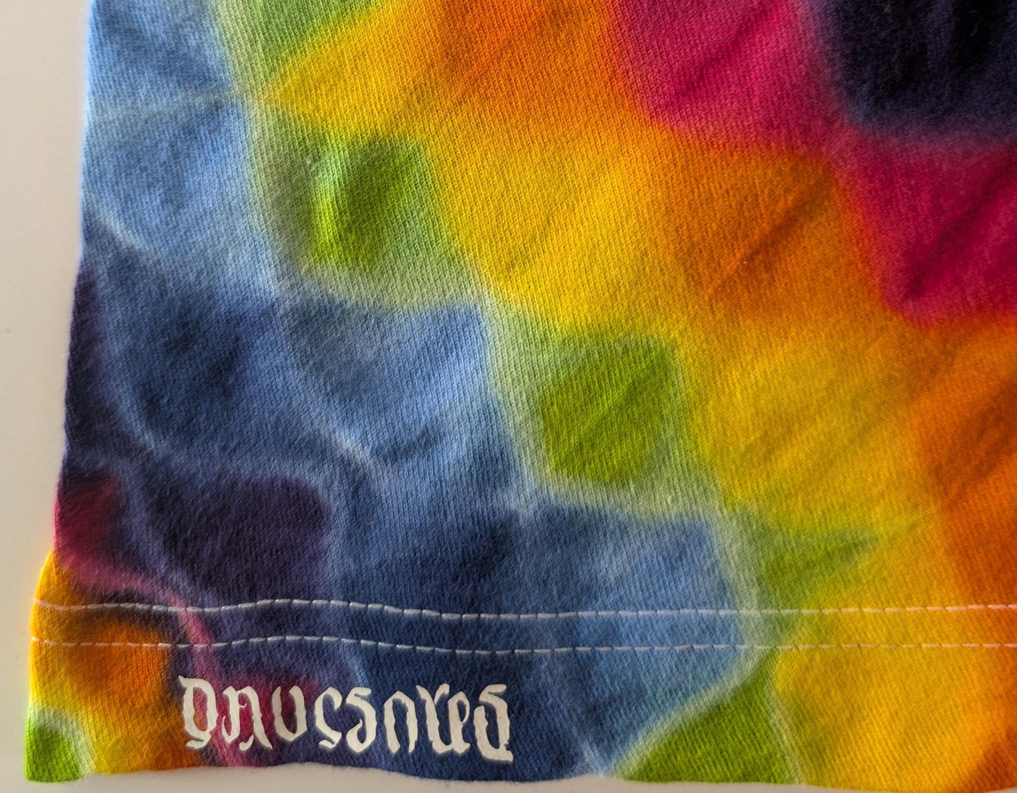 2X Zig Zag Honeycomb Tie Dye on a Tultex 105 Ringspun Cotton Tank Top