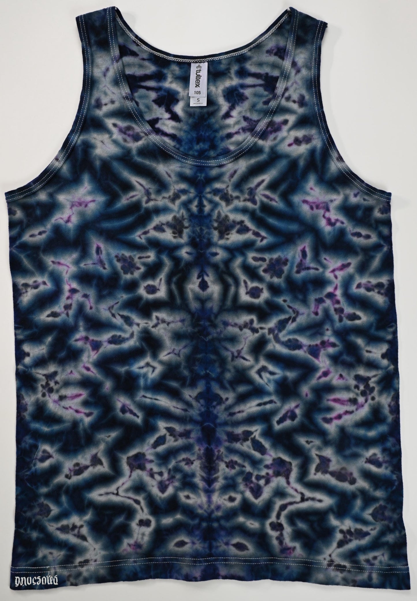 Small Scrunch "Crystal Wash" Low Water Immersion Tie Dye on a Tultex 105 Ringspun Cotton Tank Top