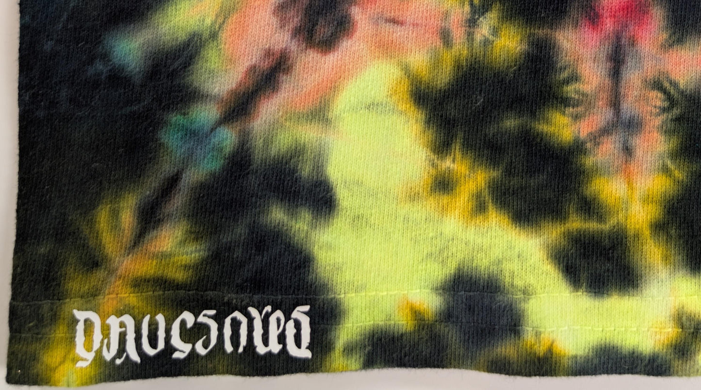 Large UV Reactive Quantum Scrunch "Crystal Wash" Low Water Immersion Tie Dye on a Gildan UItra Cotton PFD (Prepared for Dye) T-Shirt