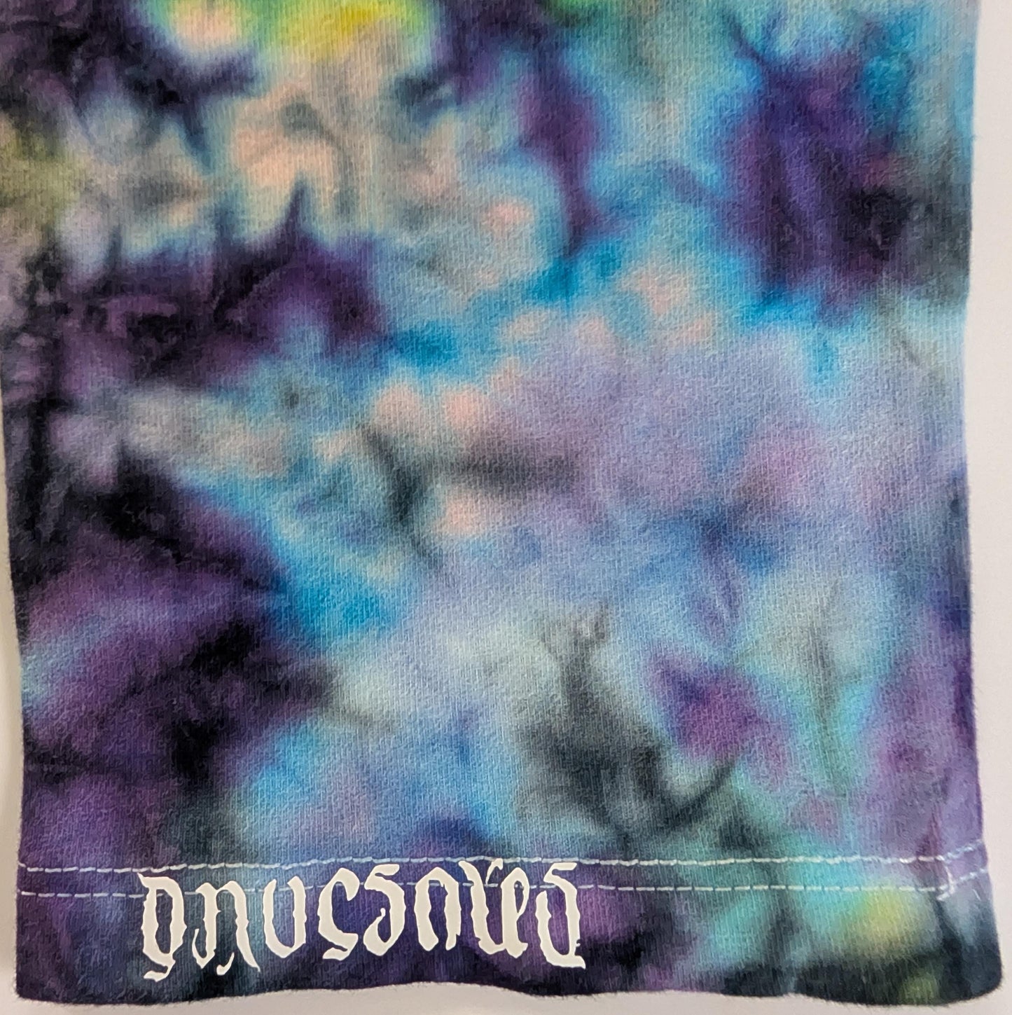 Medium "Crystal Wash" Scrunch Low Water Immersion Tie Dye Wide Waist Band Dancing Robin 92 Cotton/8%Spandex Leggings