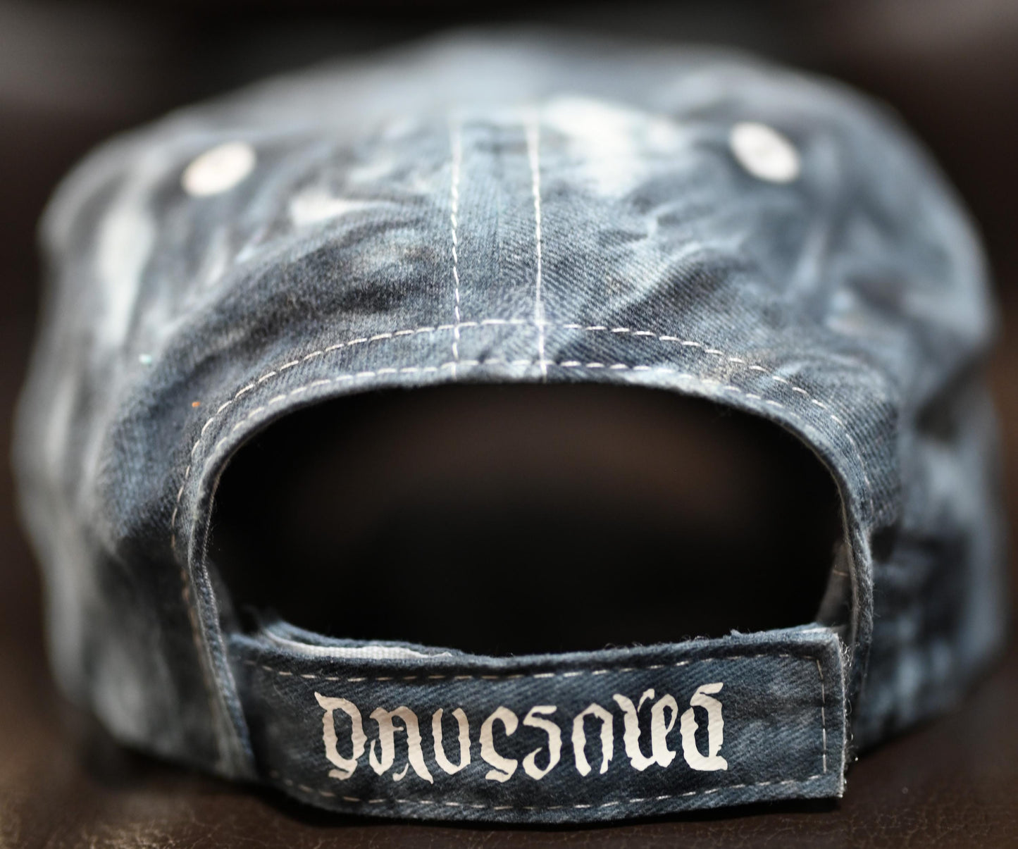 Adult Greys & Black Swirl Dyed/"Shaving Cream Dye" on a Valucap Brushed Twill Cap