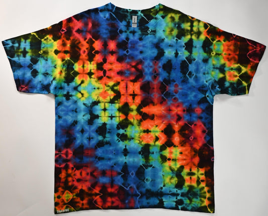 3X Glitch Tie Dye on a Gildan Ultra Cotton PFD (Prepared for Dye) T-Shirt