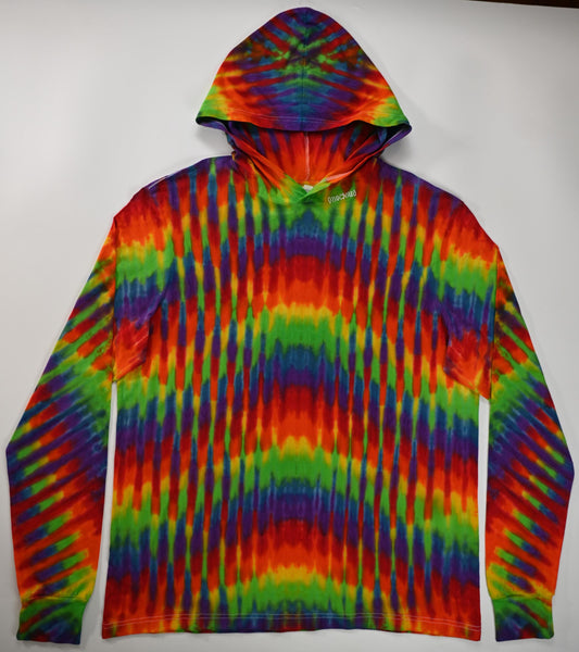 2X Trippy Weaver Vertical Pleat on a Bella + Canvas 3512 Unisex Jersey Long-Sleeve Hoodie*