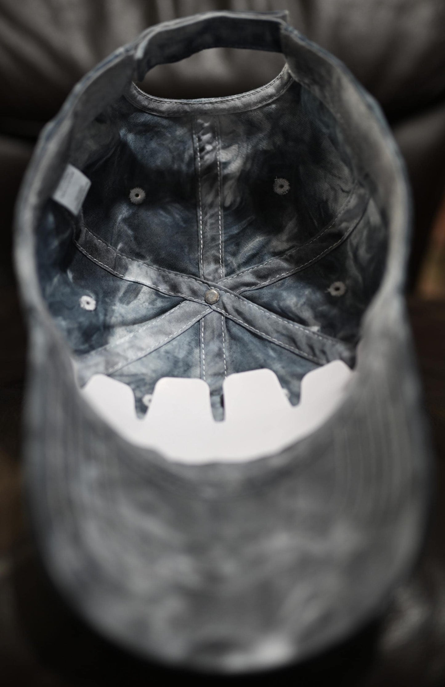 Adult Greys & Black Swirl Dyed/"Shaving Cream Dye" on a Valucap Brushed Twill Cap