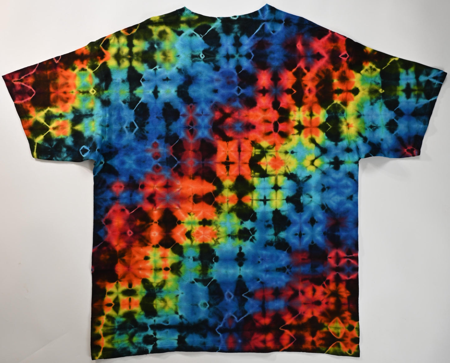 3X Glitch Tie Dye on a Gildan Ultra Cotton PFD (Prepared for Dye) T-Shirt